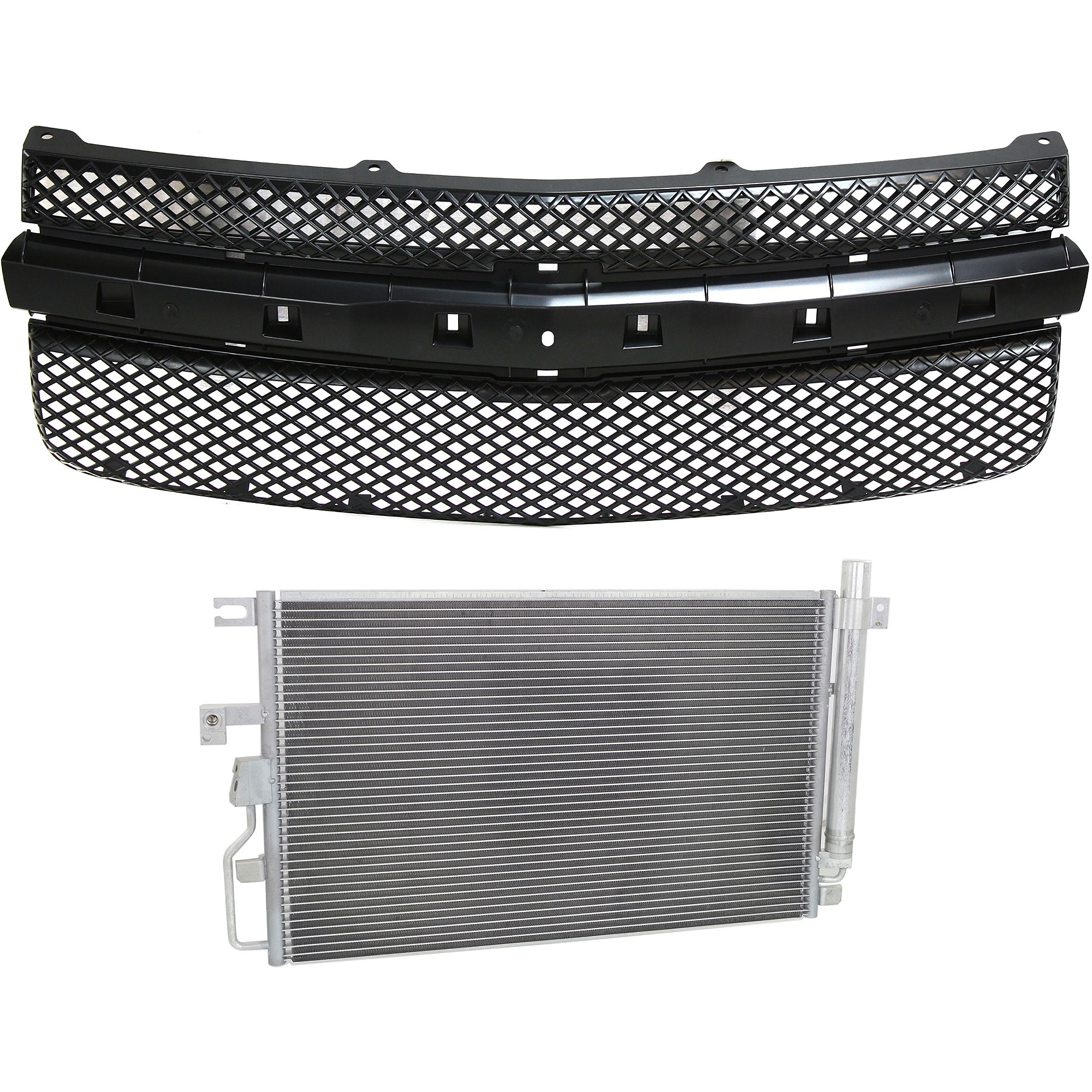 AM EQUINOX 06-09 GRILLE 2 pc Kit Paintable Shell and Insert without Center Bar with A C Condenser CAPA SKU KIT 112423-69 Partslink GM1200527C GM3030274 OEM 19256971-5481230