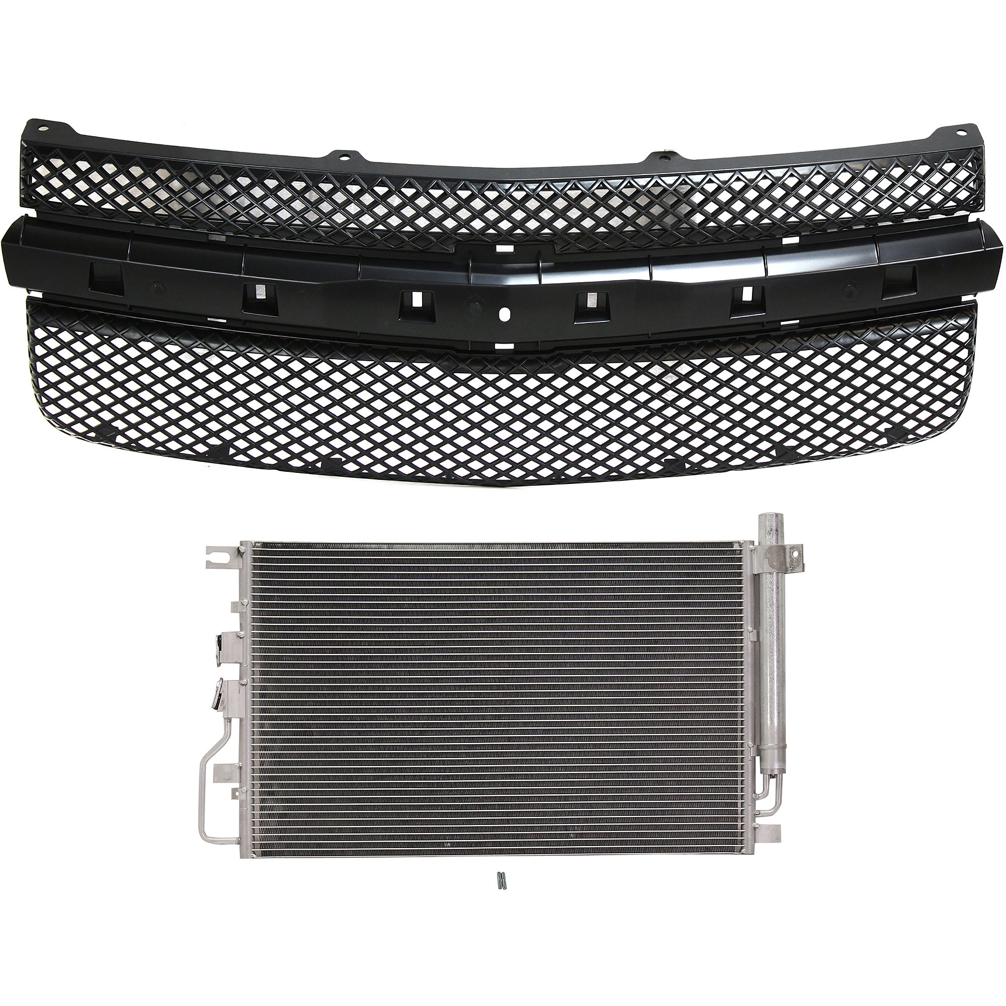 AM EQUINOX 08-09 GRILLE 2 pc Kit Paintable Shell and Insert without Center Bar with A C Condenser CAPA SKU KIT 112423-76 Partslink GM1200527C GM3030284 SZ3030123 GM3030303 OEM 20839794-23400197-9531078J02-1