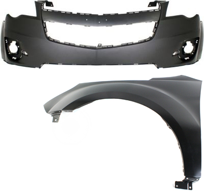 AM EQUINOX 10-15 FRONT BUMPER COVER Upper 2 pc Kit with Fender SKU KIT 112617-150 Partslink GM1000907 GM1240364 OEM 20983230-22846917