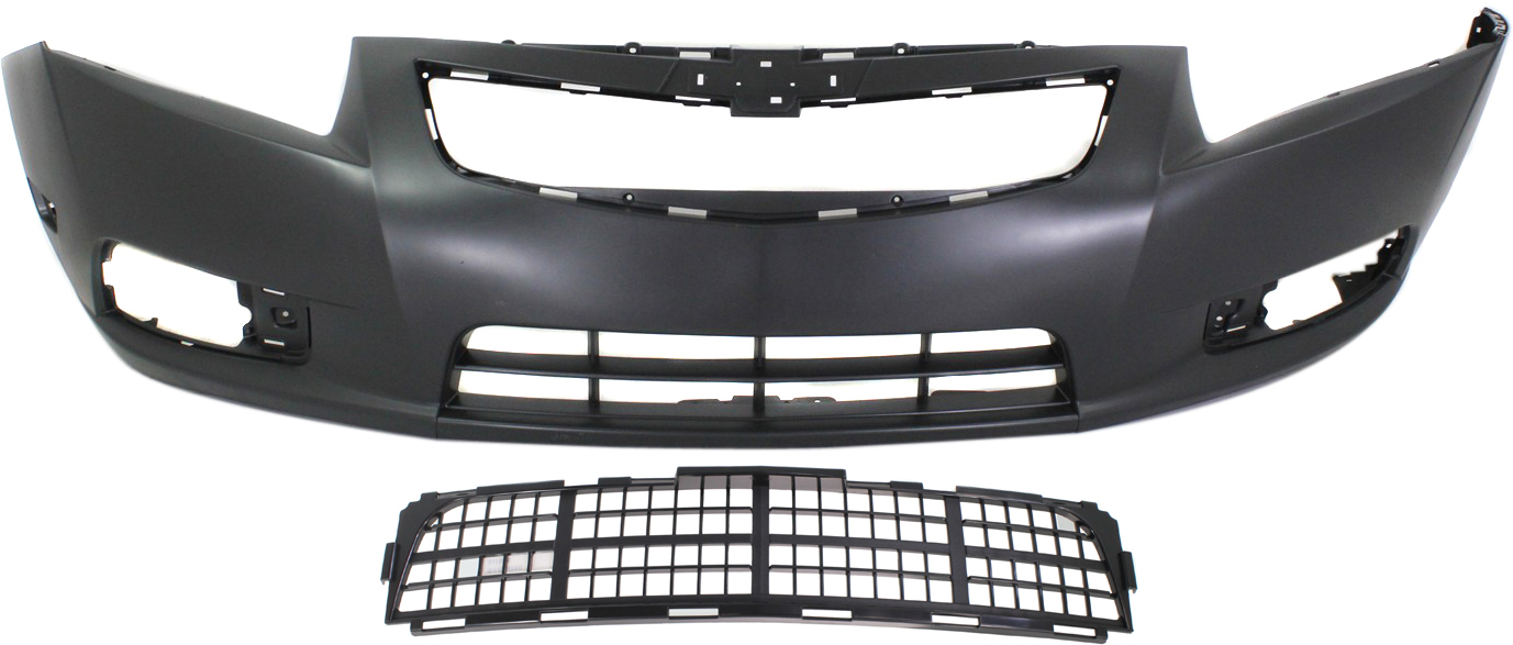 AM CRUZE 11-14 FRONT BUMPER COVER 2 pc Kit with Bumper Grille SKU KIT 112617-22 Partslink GM1000924 GM1036134 OEM 95217520-95963008