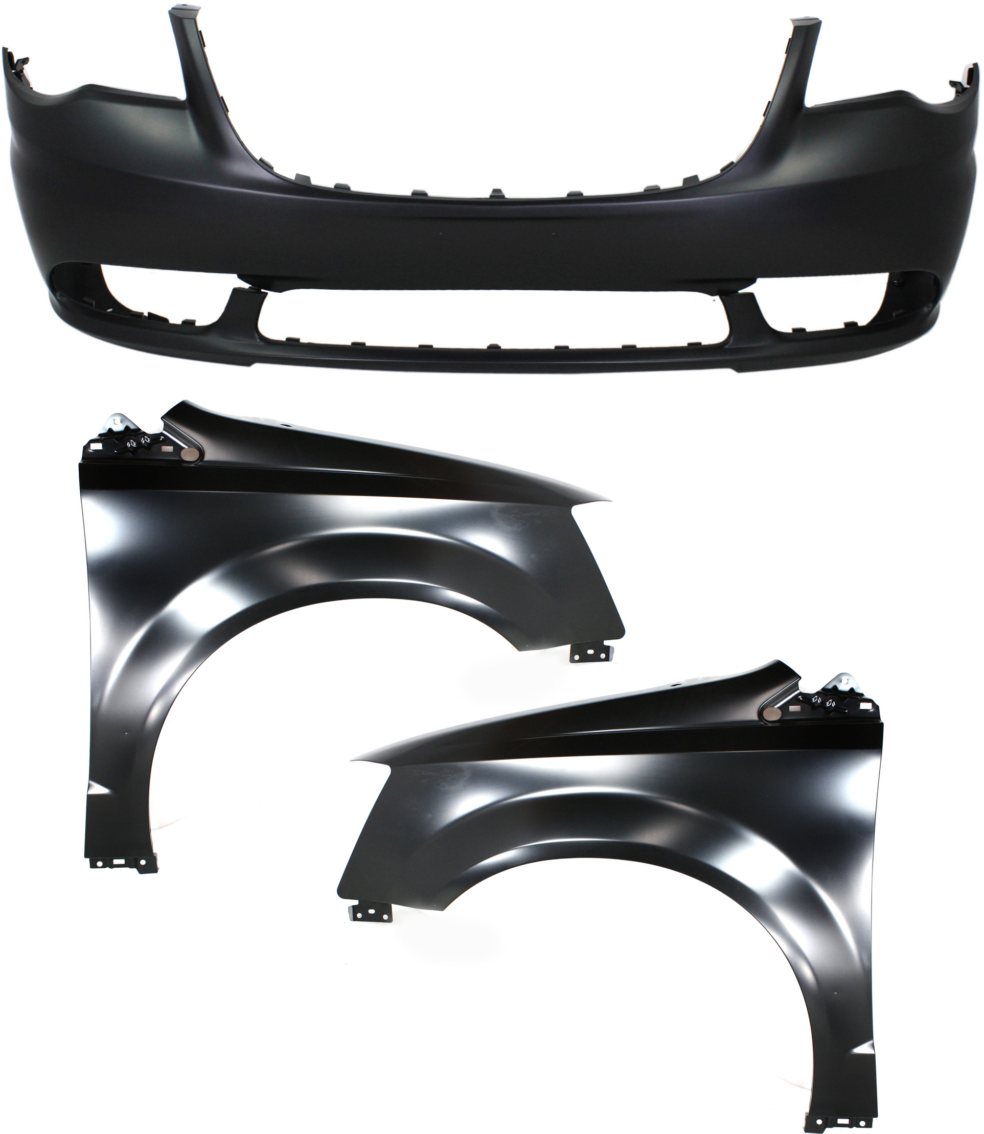 AM TOWN COUNTRY 11-16 FRONT FENDER RH AND LH 3 pc Kit Includes Bumper Cover CAPA SKU KIT 112617-250 Partslink CH1000990C CH1240262C CH1241262C OEM 68029128AB 68029129AB 68088967