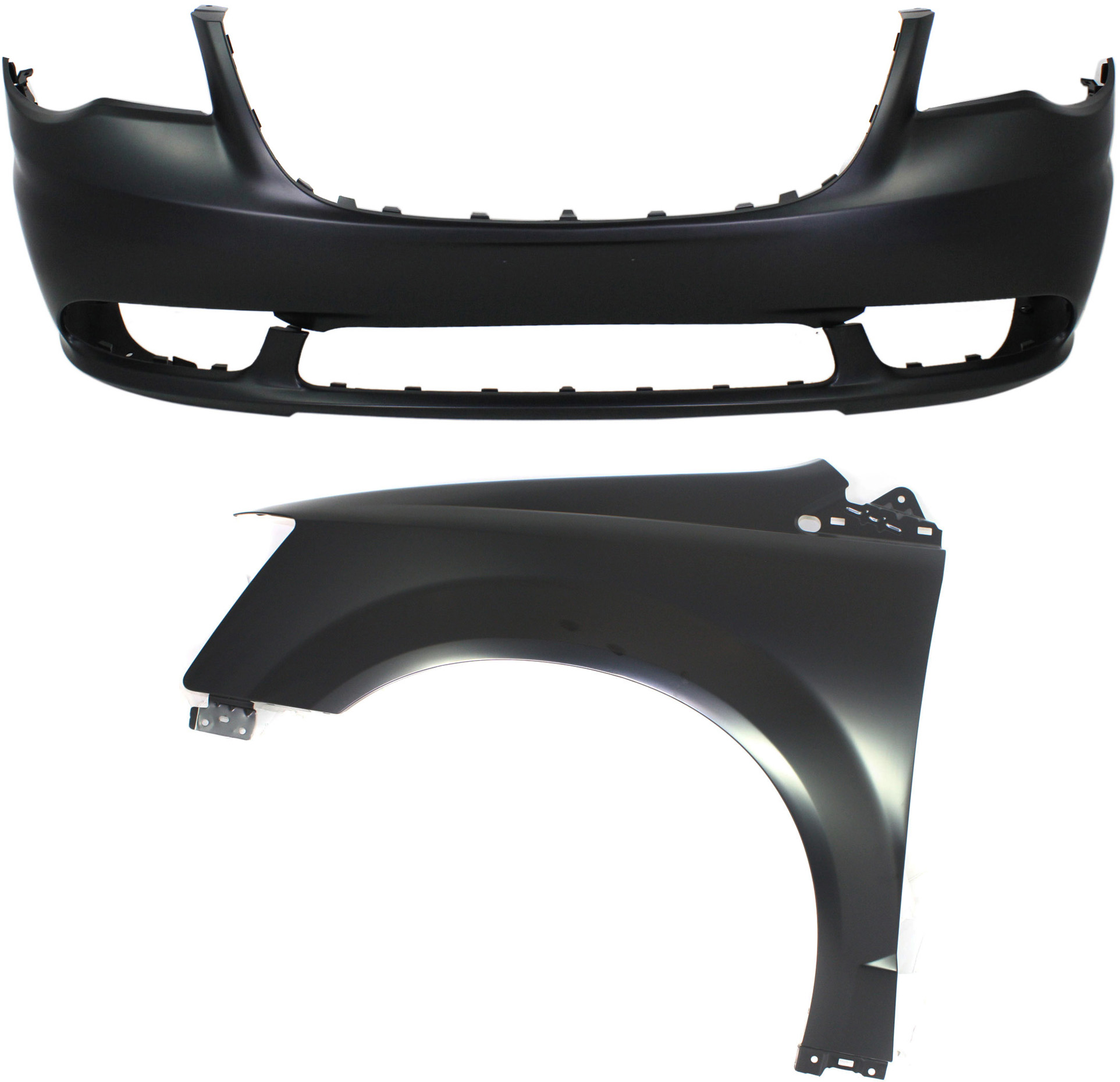 AM TOWN COUNTRY 11-16 FRONT FENDER LH 2 pc Kit Includes Bumper Cover CAPA SKU KIT 112617-260 Partslink CH1000990C CH1240262C OEM 68029129AB 68088967AA