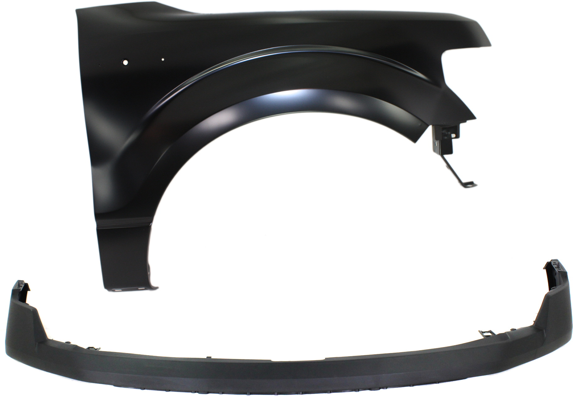 AM F 150-09-14 FRONT FENDER RH 2 pc Kit Includes Bumper Cover CAPA SKU KIT 112617-398 Partslink FO1000643C FO1241272C OEM CL3Z16005A DL3Z17D957C