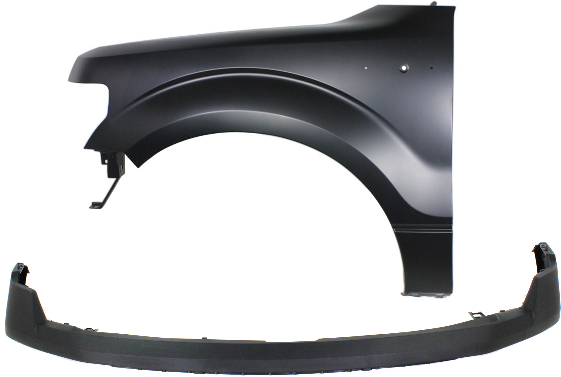 AM F 150-09-14 FRONT FENDER LH 2 pc Kit Includes Bumper Cover CAPA SKU KIT 112617-402 Partslink FO1000643C FO1240272C OEM BL3Z16006A DL3Z17D957C