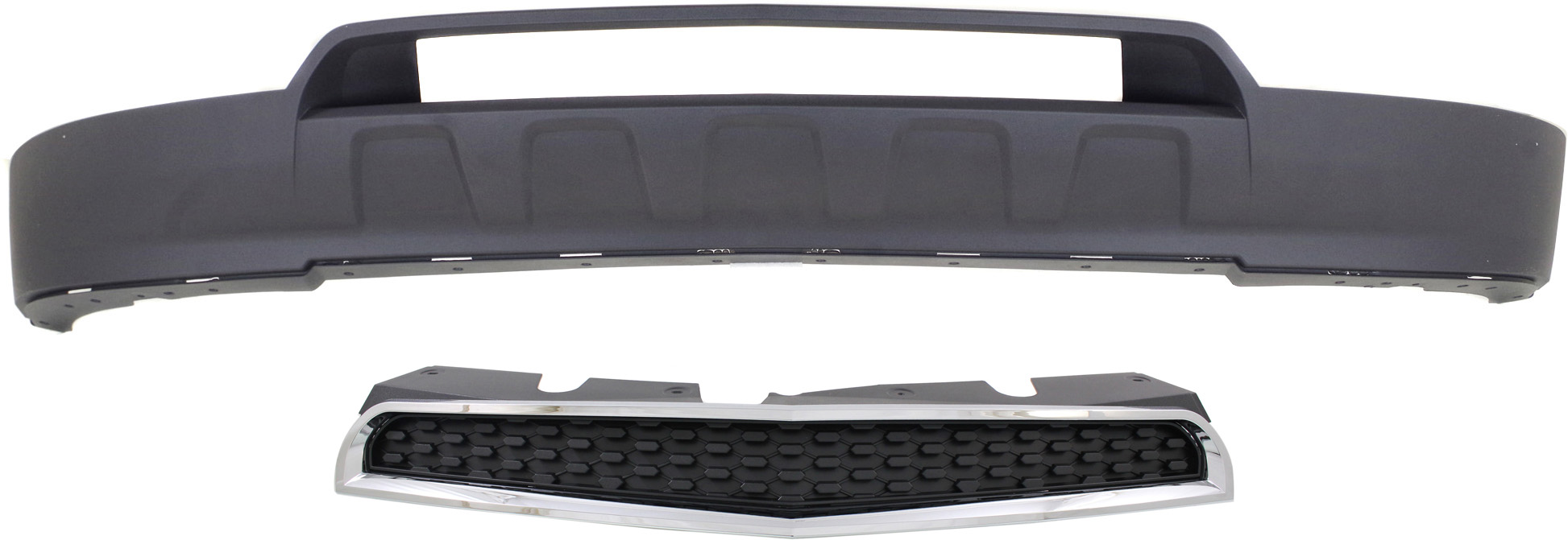 AM EQUINOX 12-15 FRONT BUMPER COVER 2 pc Kit with Grille CAPA SKU KIT 112617-44 Partslink GM1015111C GM1200676C OEM 20849307-20882352