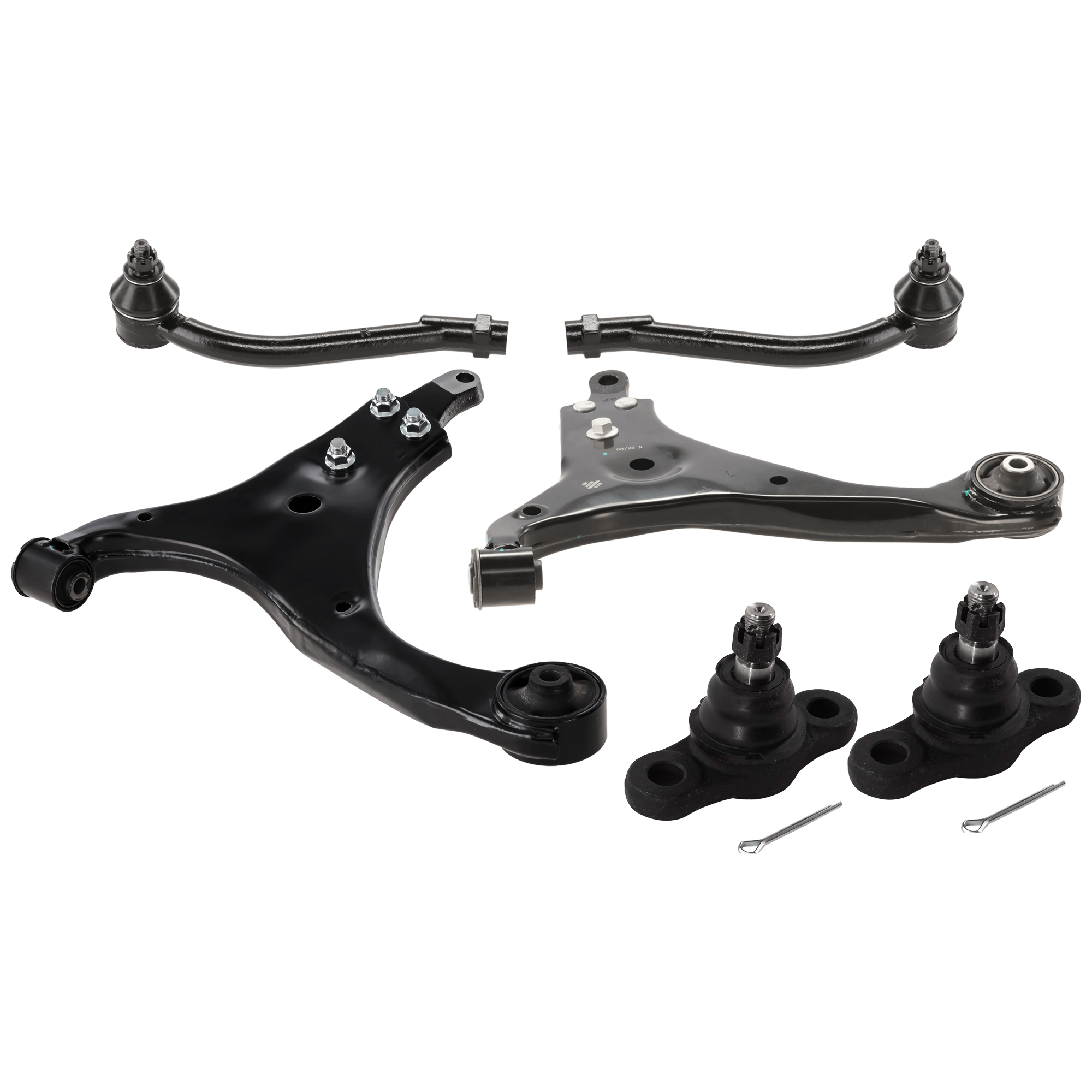 AM ELANTRA 07-08 FRONT CONTROL ARM KIT RH AND LH Lower 6 pc kit with Ball Joints and Tie Rod End SKU KIT 112818-17 OEM 545002H000-545002H100-545012H0