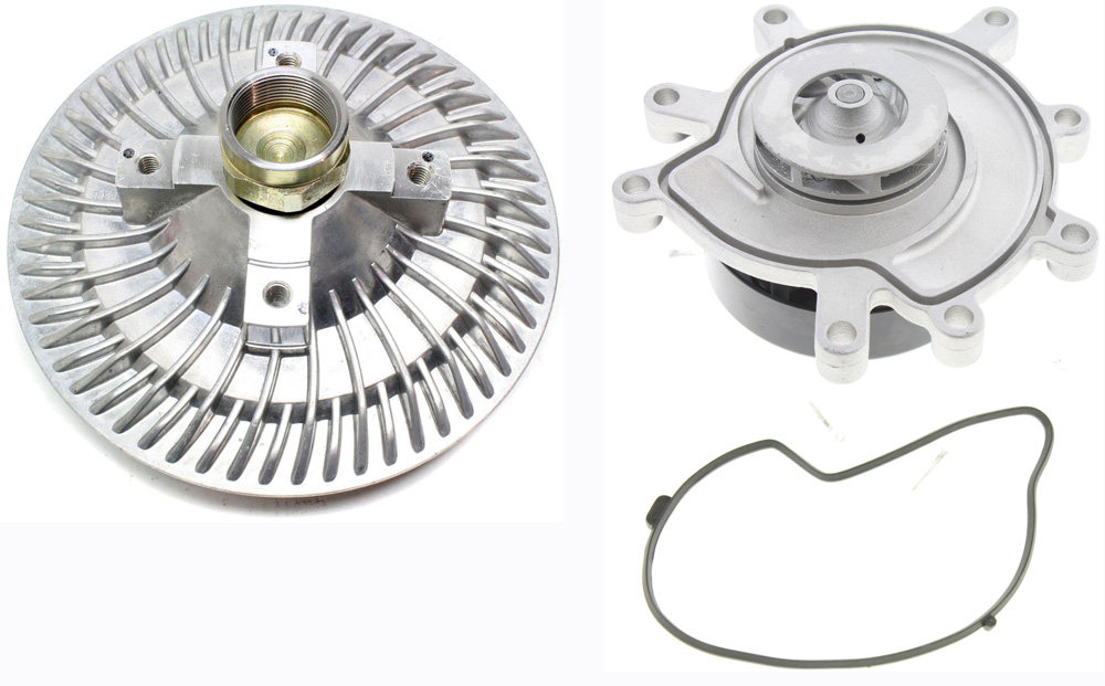 AM GRAND CHEROKEE 99-00 LIBERTY 02-08 WATER PUMP 2 pc kit w Fan Clutch SKU KIT 112918-39 OEM 20434-39240-43163-43263-58