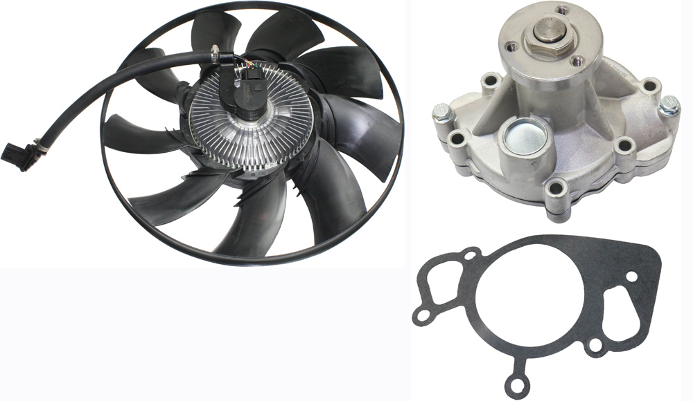 AM RANGE ROVER RANGE ROVER SPORT 06-09 WATER PUMP 2 pc kit with Fan Clutch SKU KIT 112918-43 OEM 12124-19354-20240-43503-58