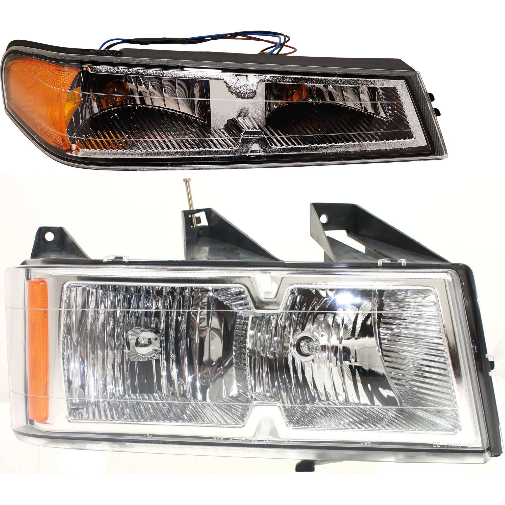 AM COLORADO 05-08 HEAD LAMP RH Assembly Halogen 2 pc Kit with Corner Light SKU KIT 120317-01 Partslink GM2503247 GM2521192 OEM 19209126-20936080