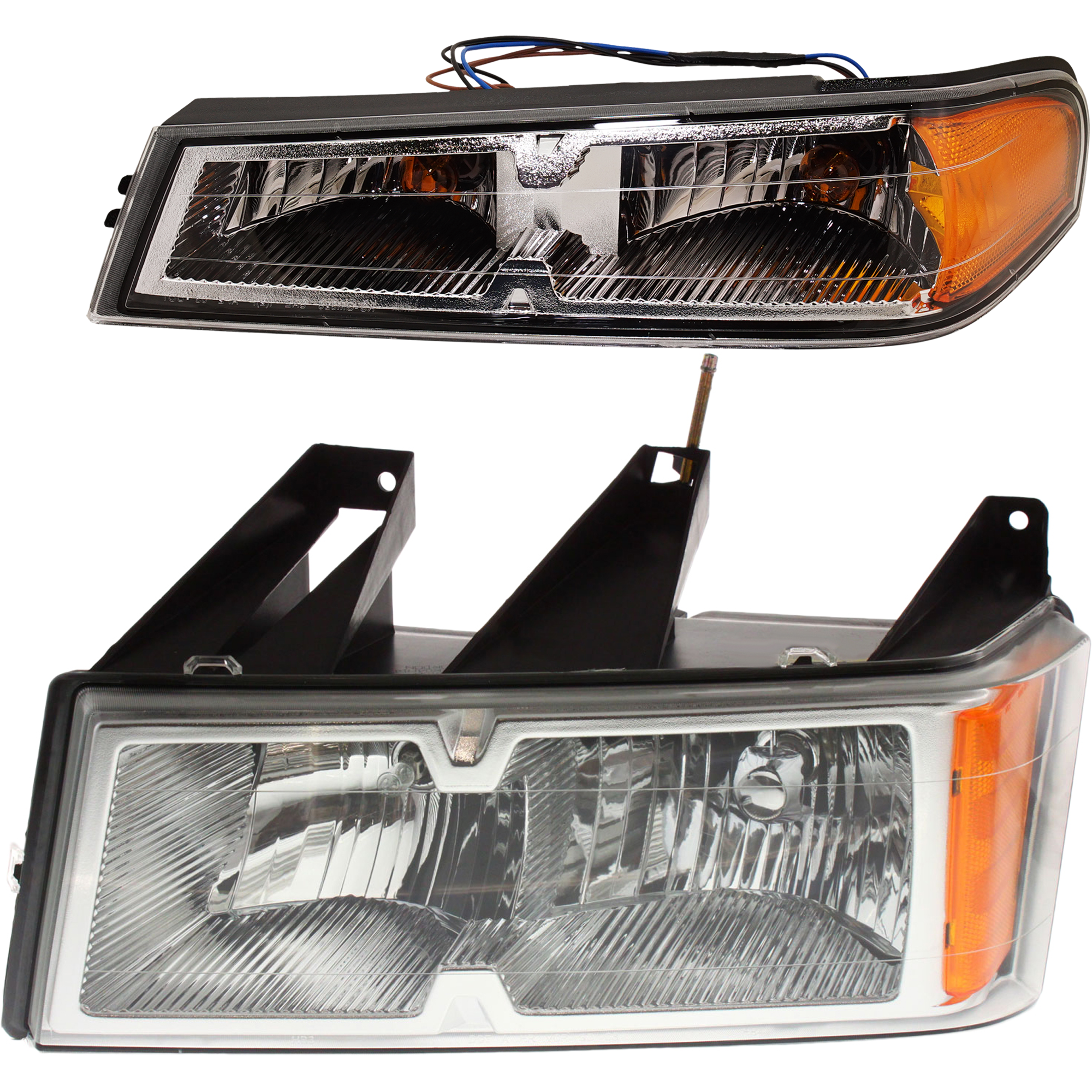 AM COLORADO 05-08 HEAD LAMP LH Assembly Halogen 2 pc Kit with Corner Light SKU KIT 120317-02 Partslink GM2502247 GM2520192 OEM 19209127-20936079