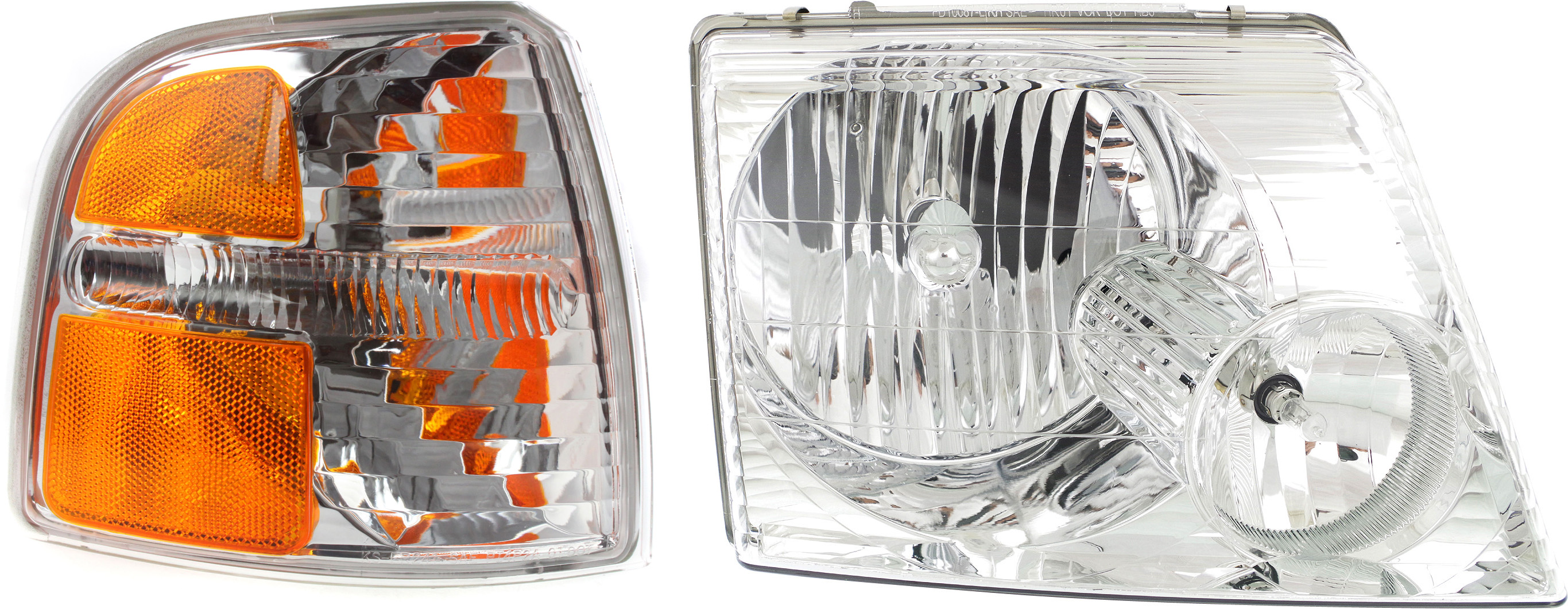 AM EXPLORER 04-05 HEAD LAMP RH Assembly Halogen 2 pc Kit with Corner Light SKU KIT 120317-04 Partslink FO2503176 FO2521181 OEM 1L2Z13008AA 4L2Z13200AB