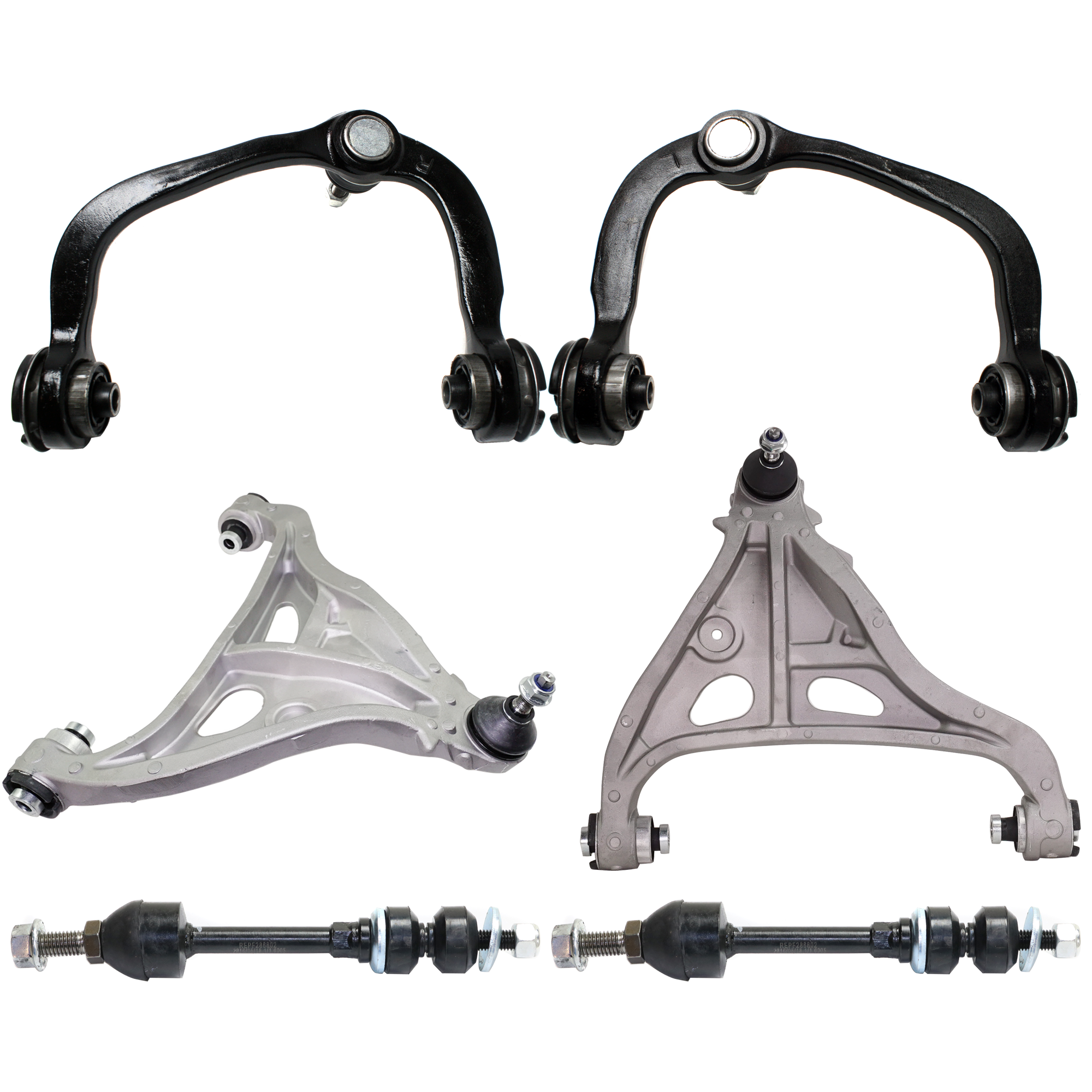 AM F 150-05-08 MARK LT 06-08 FRONT SUSPENSION KIT RH AND LH 6 pc kit with Control Arms and Sway Bar Links SKU KIT 120522-02 OEM 4L3Z3084AB 6L3Z3084AR 7L1Z3084