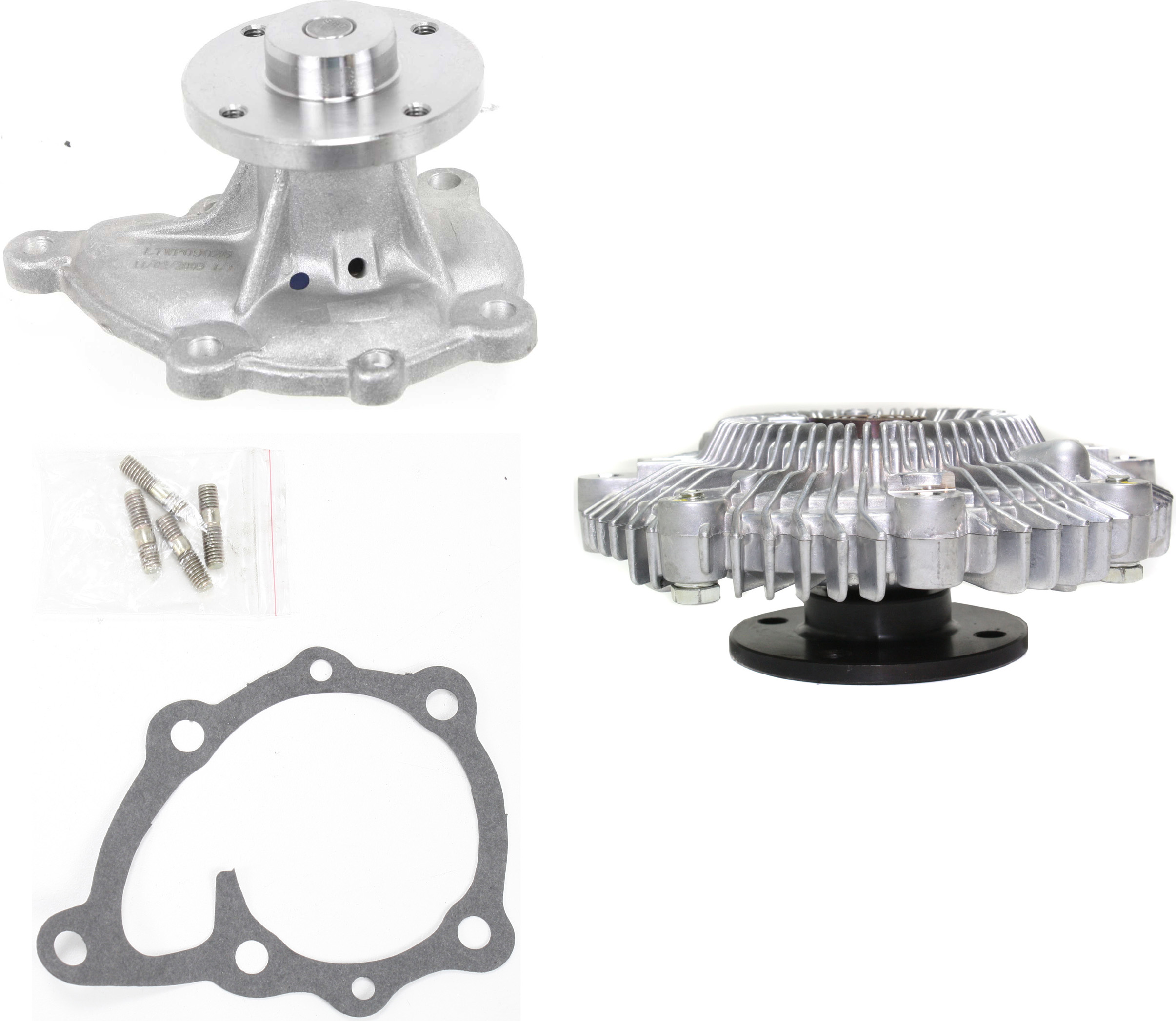 AM FRONTIER 98-04 XTERRA 00-04 WATER PUMP 2 pc kit with Fan Clutch SKU KIT 120618-35 OEM 1775-16206-18621-20624-411