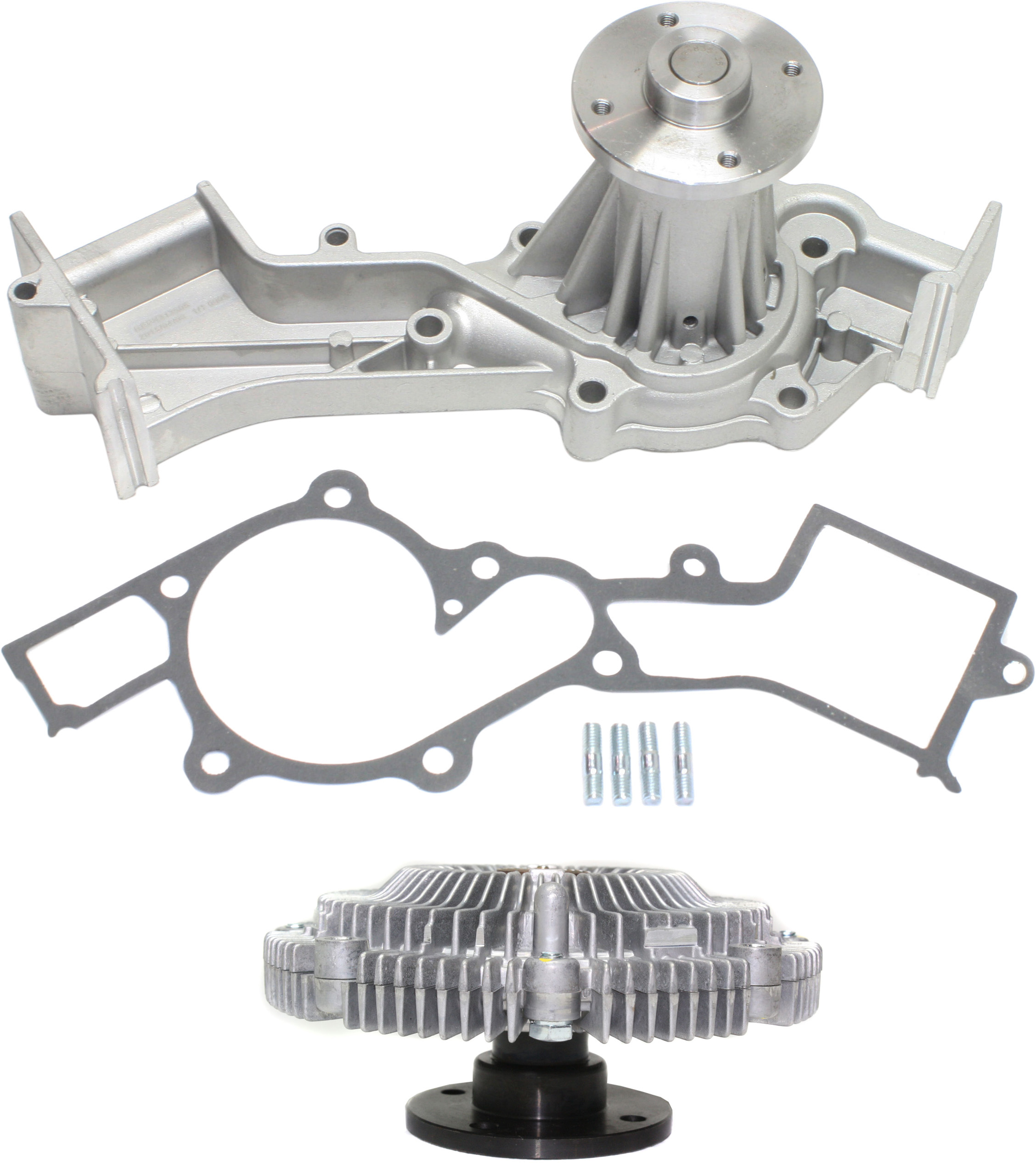AM PATHFINDER 96-00 XTERRA 00-04 WATER PUMP 2 pc kit with Fan Clutch SKU KIT 120618-36 OEM 20730-39135-43255-46338-99