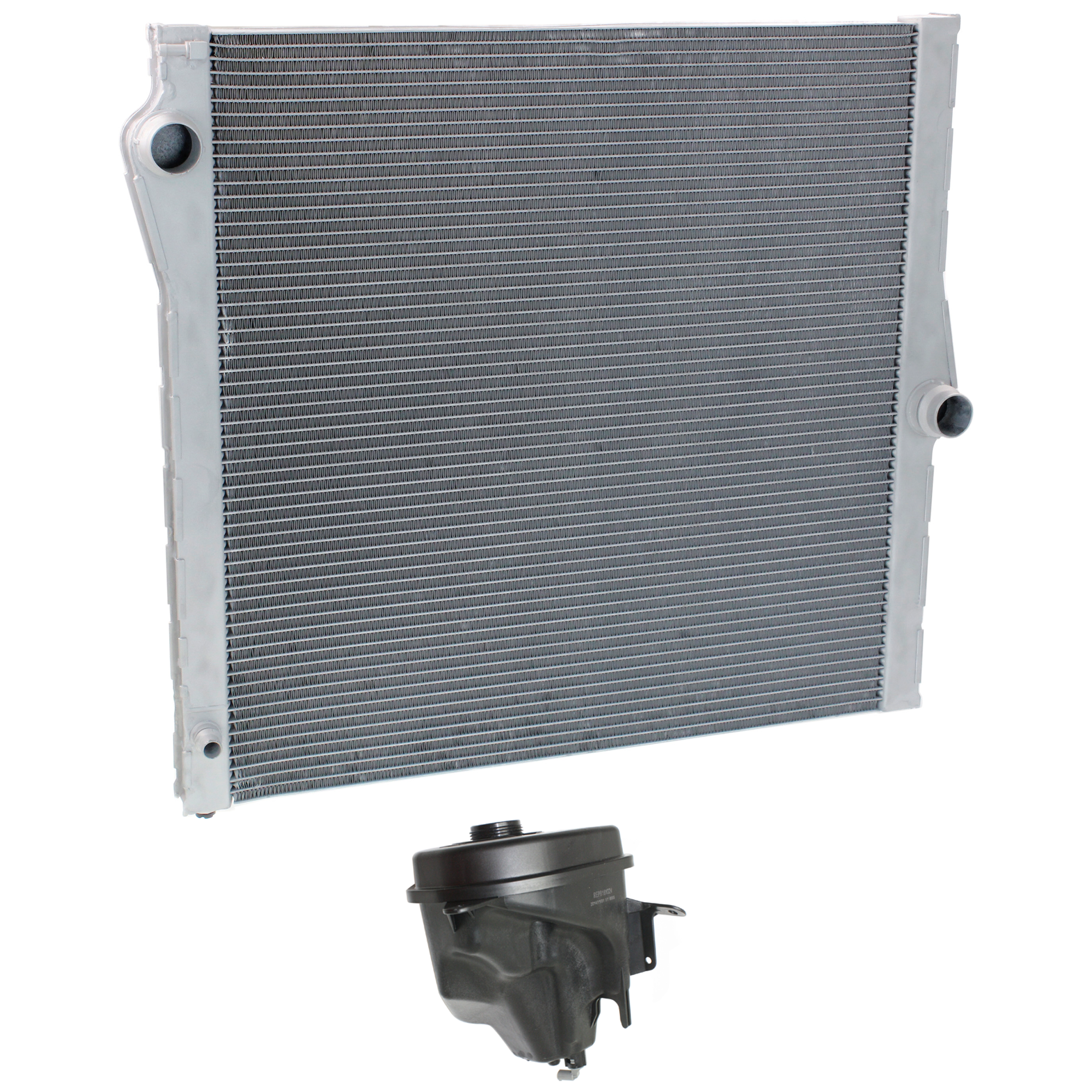 AM X5-07-10 RADIATOR 2 pc kit 8 Cyl 4.8L with Coolant Tank SKU KIT 120622-06 Partslink BM3010172 OEM 17137647290-17117585036