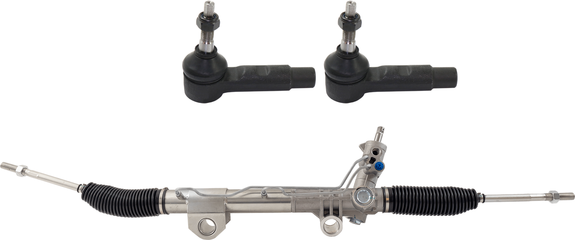 AM RAM 1500-02-05 FRONT SUSPENSION KIT RH AND LH 3 pc kit with Steering Rack and Tie Rod Ends SKU KIT 120622-13 OEM 52106521AG 52106521AH 52106521