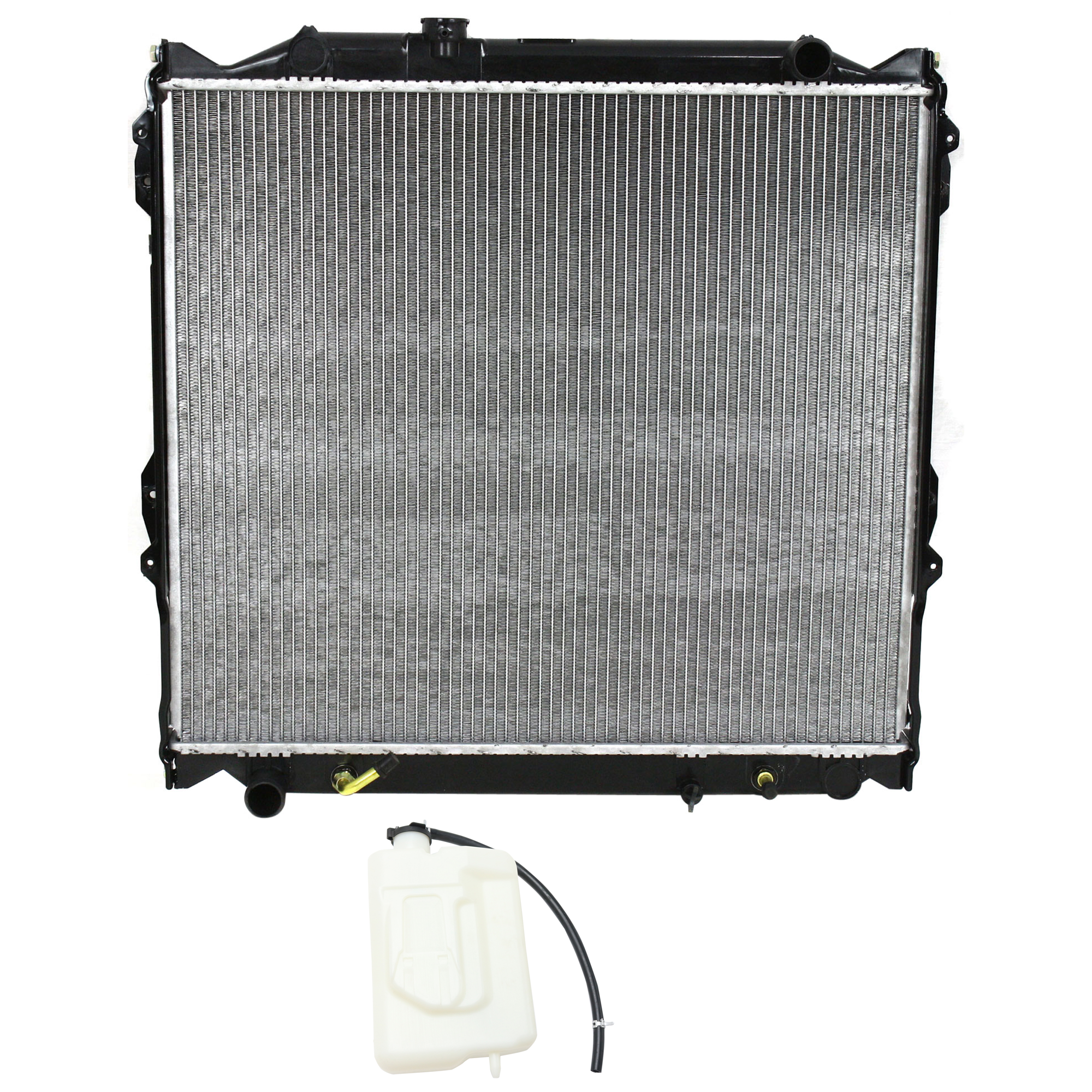 AM 4RUNNER 96-02 RADIATOR 2 pc kit 6 Cyl 3.4L 4 Cyl 2.7L with Coolant Tank SKU KIT 120622-56 Partslink TO3014111 TO3010192 OEM 1647075030-16410YZZAJ
