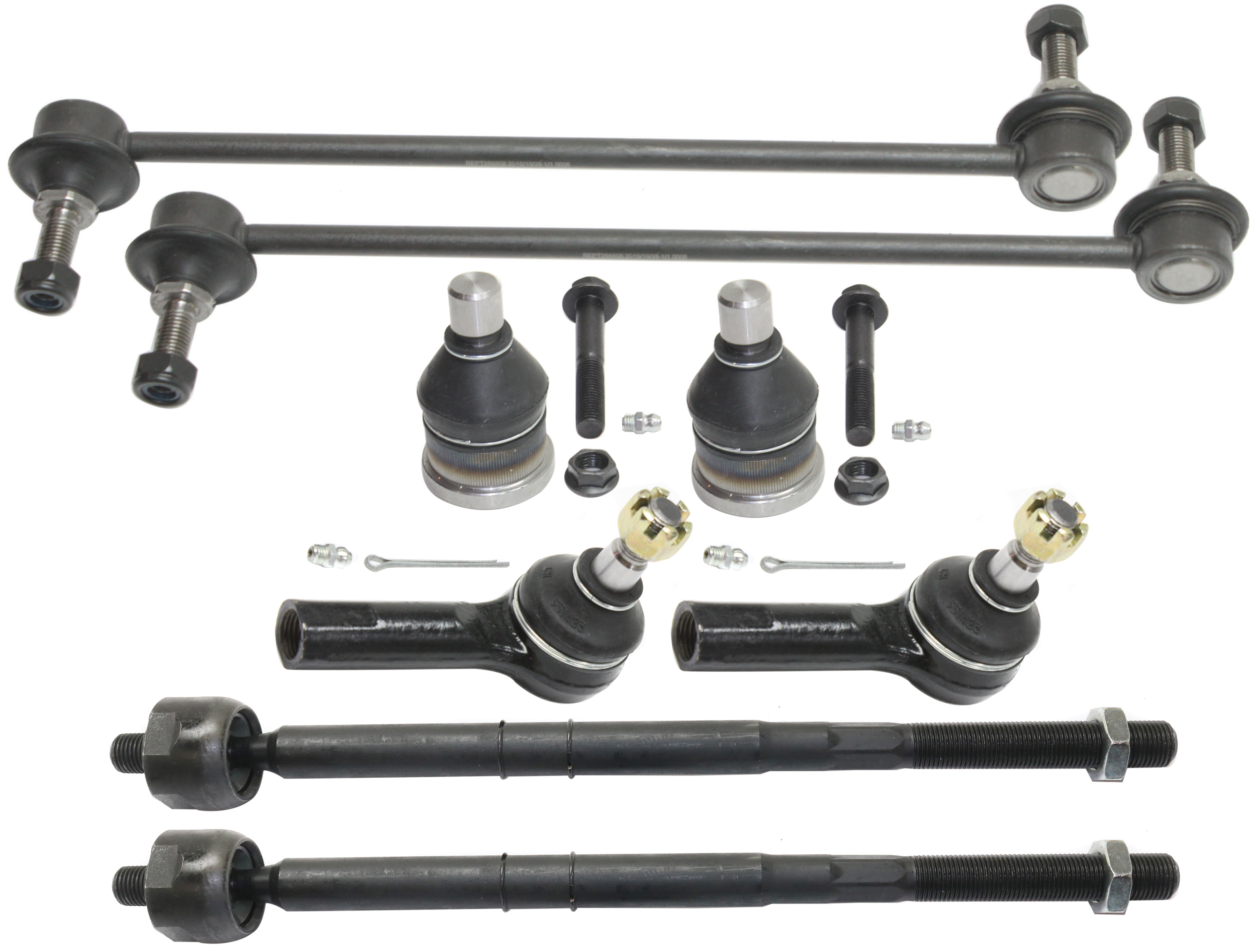 AM ESCAPE MARINER 05-07 FRONT SUSPENSION KIT RH AND LH 8 pc kit with Ball Joints Sway Bar Links and Tie Rod Ends SKU KIT 120717-03 OEM 104331-2601555-5051293-2L8Z307