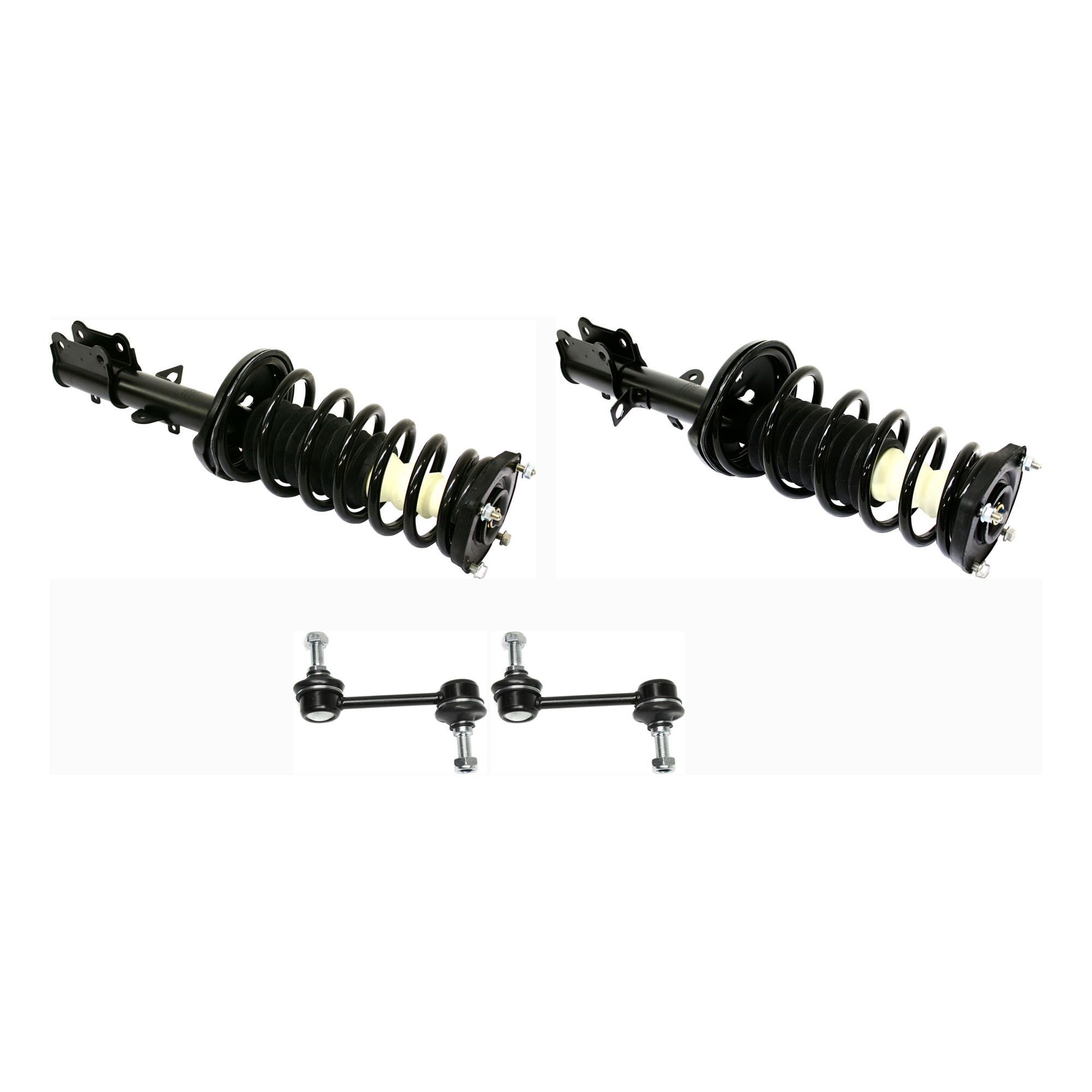 AM COROLLA 93-02 PRIZM 98-02 REAR FULLY LOADED STRUT RH AND LH Gas Charged Twin tube 4 pc Kit with Sway Bar Link SKU KIT 121014-03 OEM 55S15052 LS56950-2701248756-13