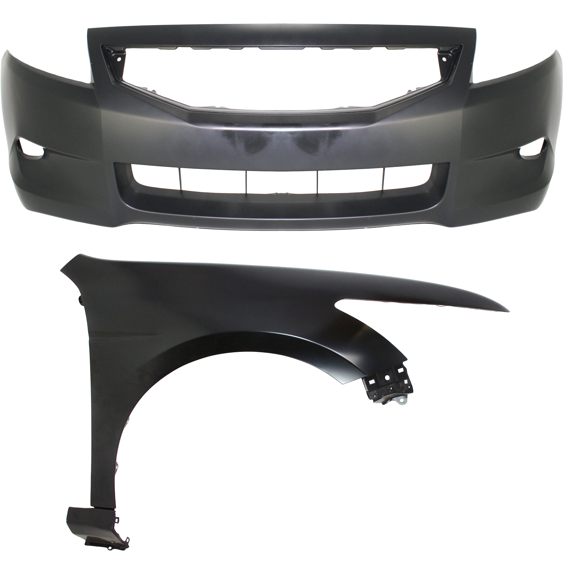 AM ACCORD 08-10 FRONT FENDER RH 2 pc Kit Includes Bumper Cover CAPA SKU KIT 121017-150 Partslink HO1000256C HO1241174C OEM 04711TE0A90ZZ 60210TE0A91ZZ