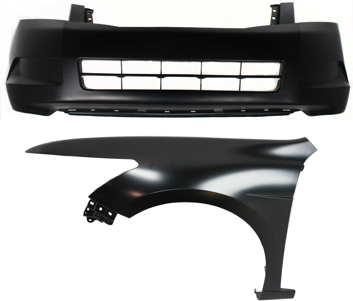 AM ACCORD 08-10 FRONT FENDER LH 2 pc Kit Includes Bumper Cover CAPA SKU KIT 121017-165 Partslink HO1000254C HO1240173C OEM 04711TA0A90ZZ 60260TA0A91ZZ