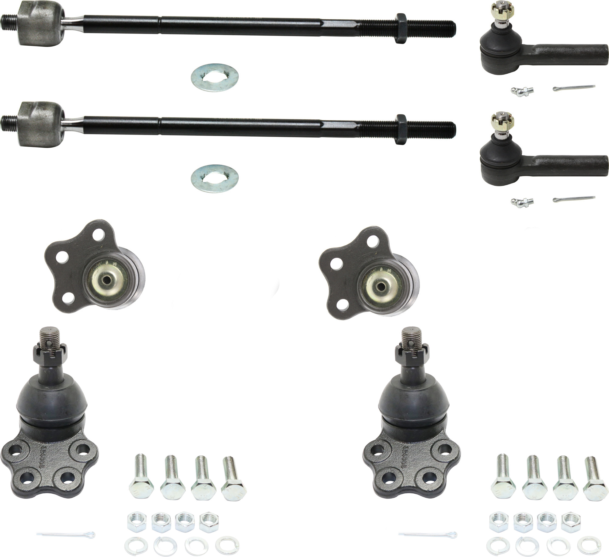 AM DAKOTA 97-99 DURANGO 99-99 FRONT TIE ROD RH AND LH Inner and Outer 8 pc Kit with Ball Joint SKU KIT 121212-4 OEM 387501-2695516-4051098-45A2098