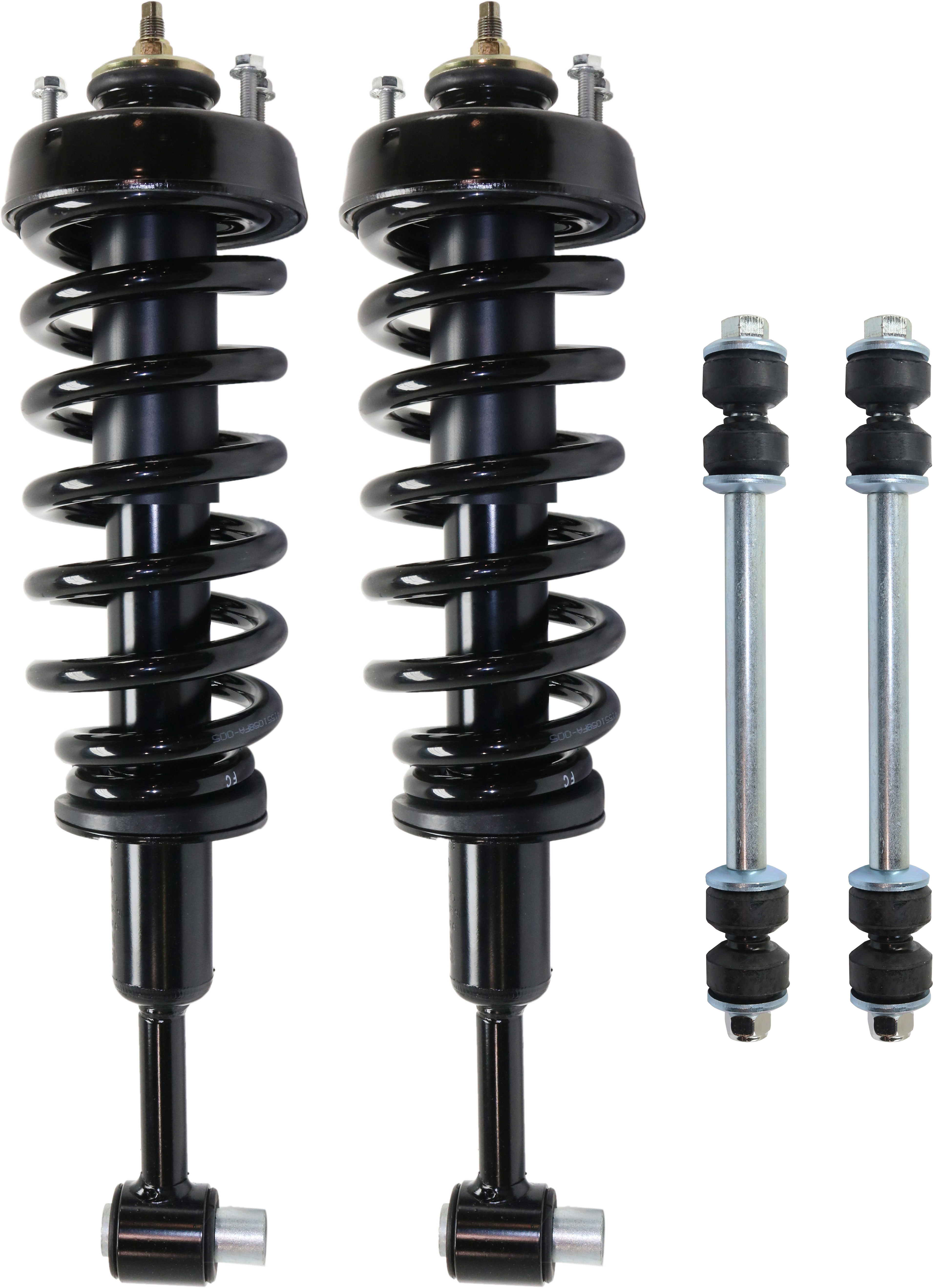 AM EXPLORER MOUNTAINEER 04-05 FRONT SUSPENSION KIT RH AND LH 4 pc Kit with Loaded Struts and Sway Bar Links SKU KIT 121218-11 OEM 5L2Z18125CA 5L2Z18124AB 688000