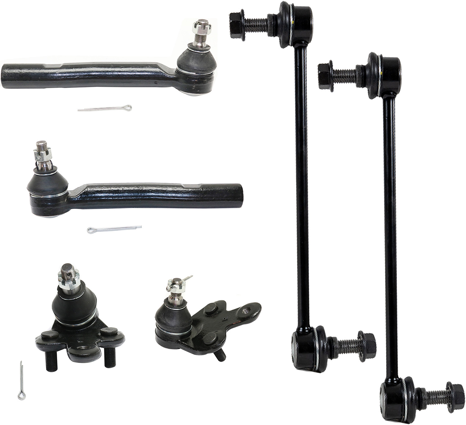 AM HIGHLANDER 08-19 FRONT SUSPENSION KIT RH AND LH 6 pc Kit with Ball Joints Sway Bar Links and Tie Rod Ends SKU KIT 121218-17 OEM 1017332 TC5009-45D10005 FA2464