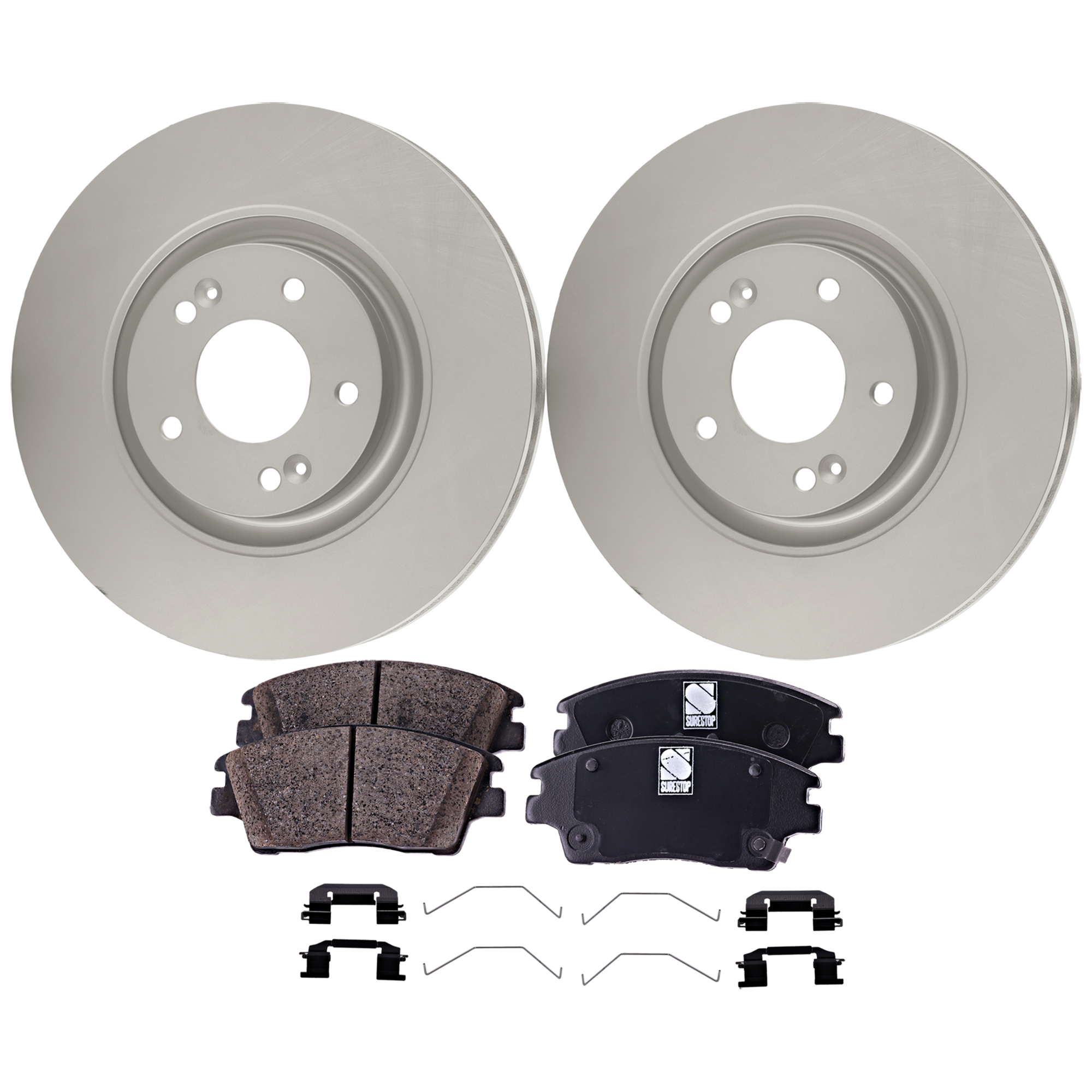 AM SPORTAGE 17-20 FRONT BRAKE DISC AND PAD KIT 4 pc kit SKU KIT 121325 AE199 OEM 517122T000 PFM 58101D3A00-5810