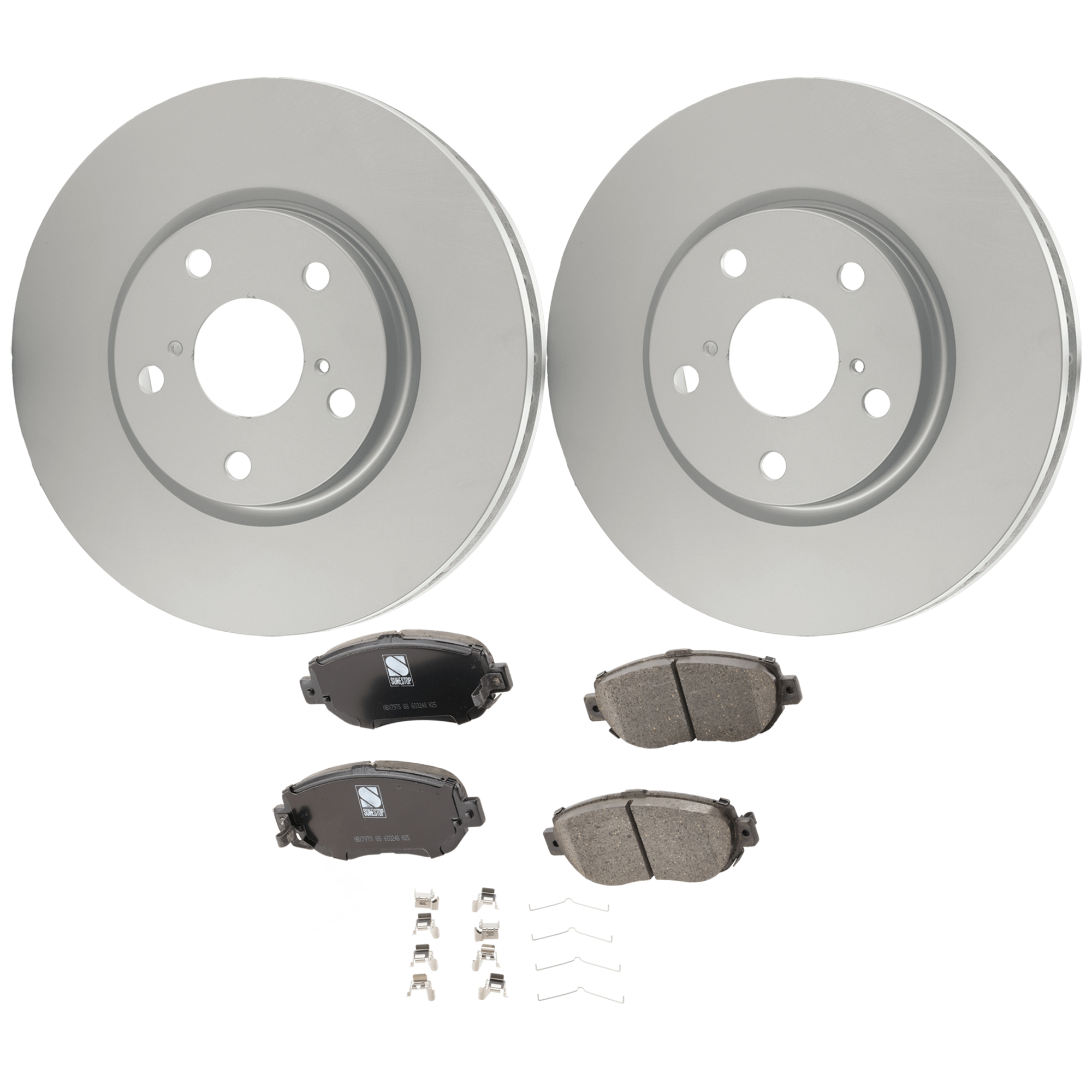 AM GS300-93-05 SC430-02-10 FRONT BRAKE DISC AND PAD KIT 4 pc kit SKU KIT 121325 AE203 OEM 4351253020 PFM 0446514080-0446