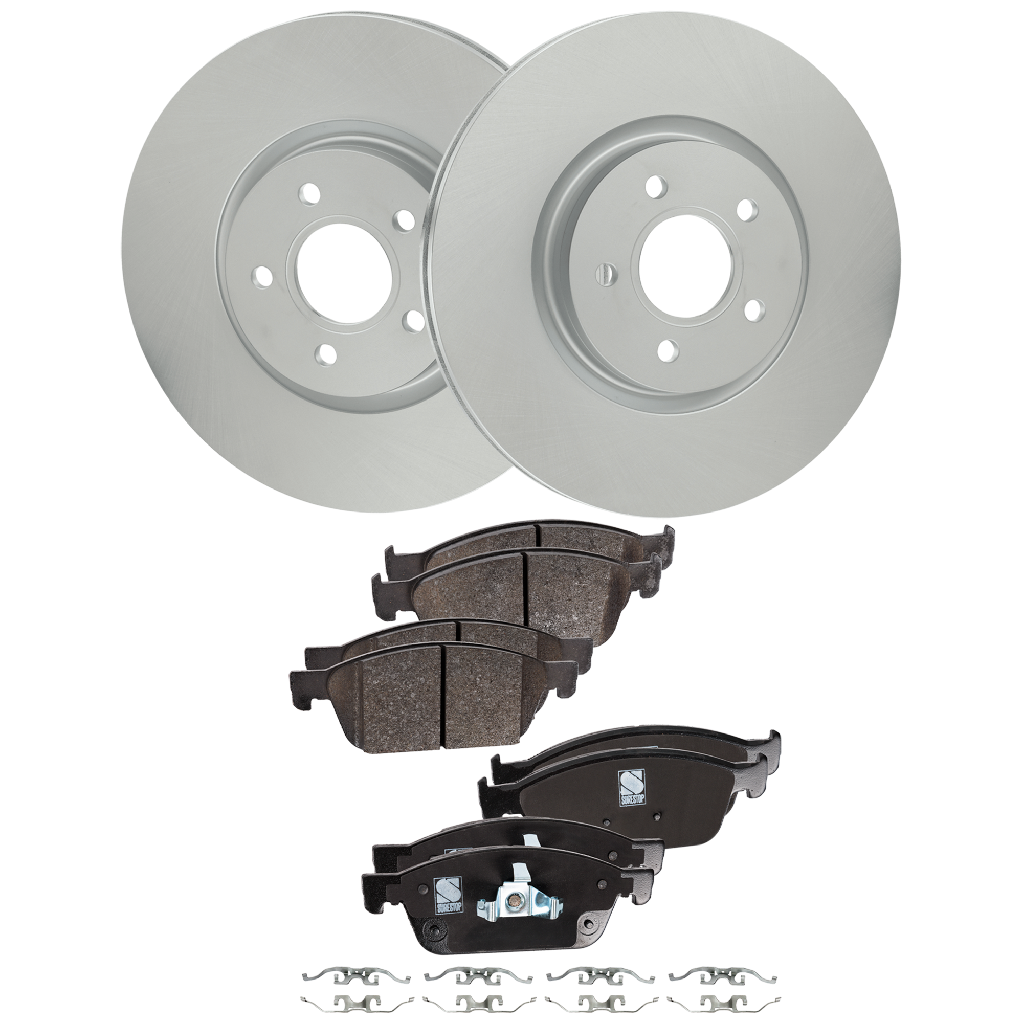 AM ESCAPE 17-19 MKC 19-19 FRONT BRAKE DISC AND PAD KIT 4 pc kit SKU KIT 121325 AE54 OEM DV6Z1125C PFM CV6Z2001N