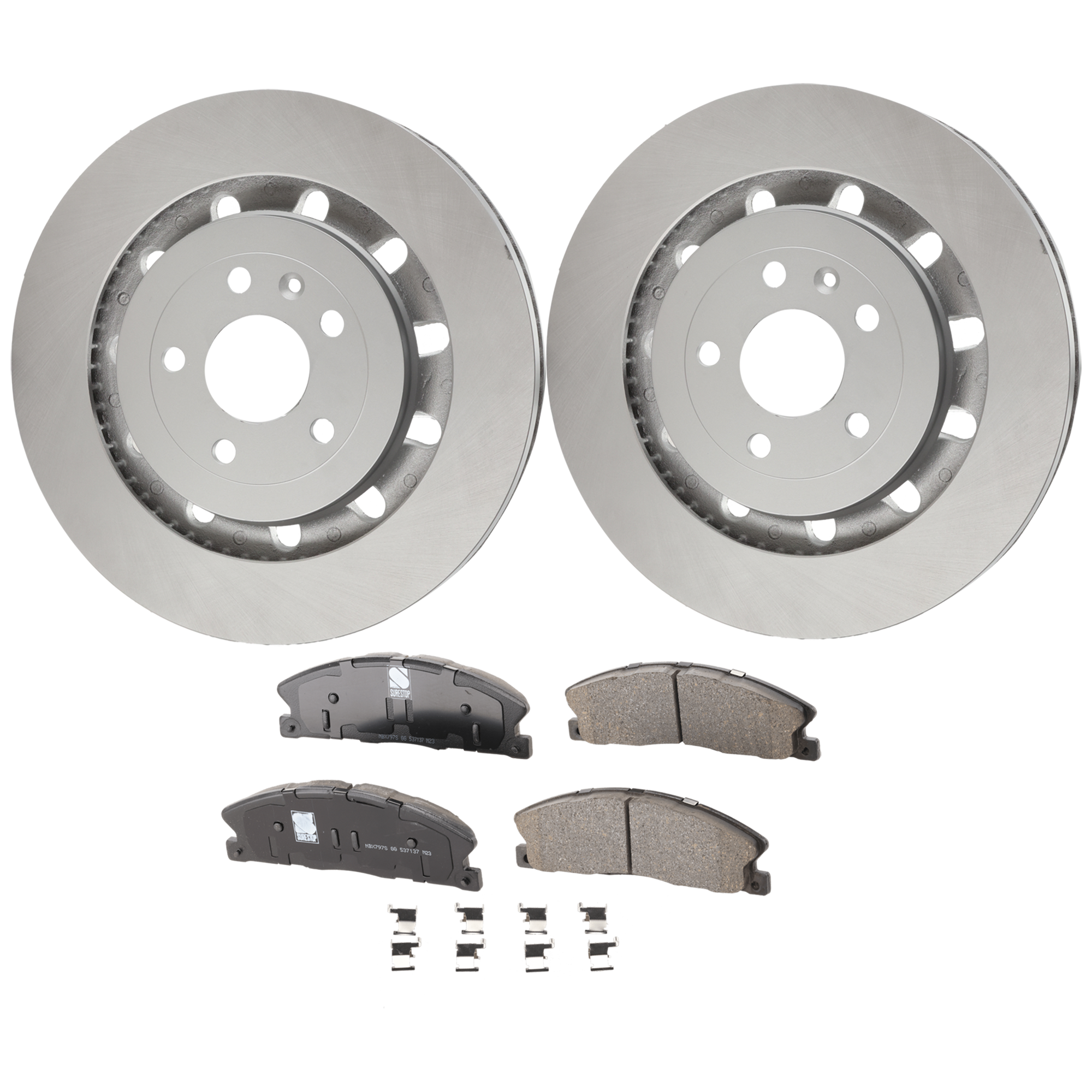 AM EXPLORER 13-16 FRONT BRAKE DISC AND PAD KIT 4 pc kit SKU KIT 121325 AE98 OEM DG1Z1125C PFM DG1Z2001A DG1Z20