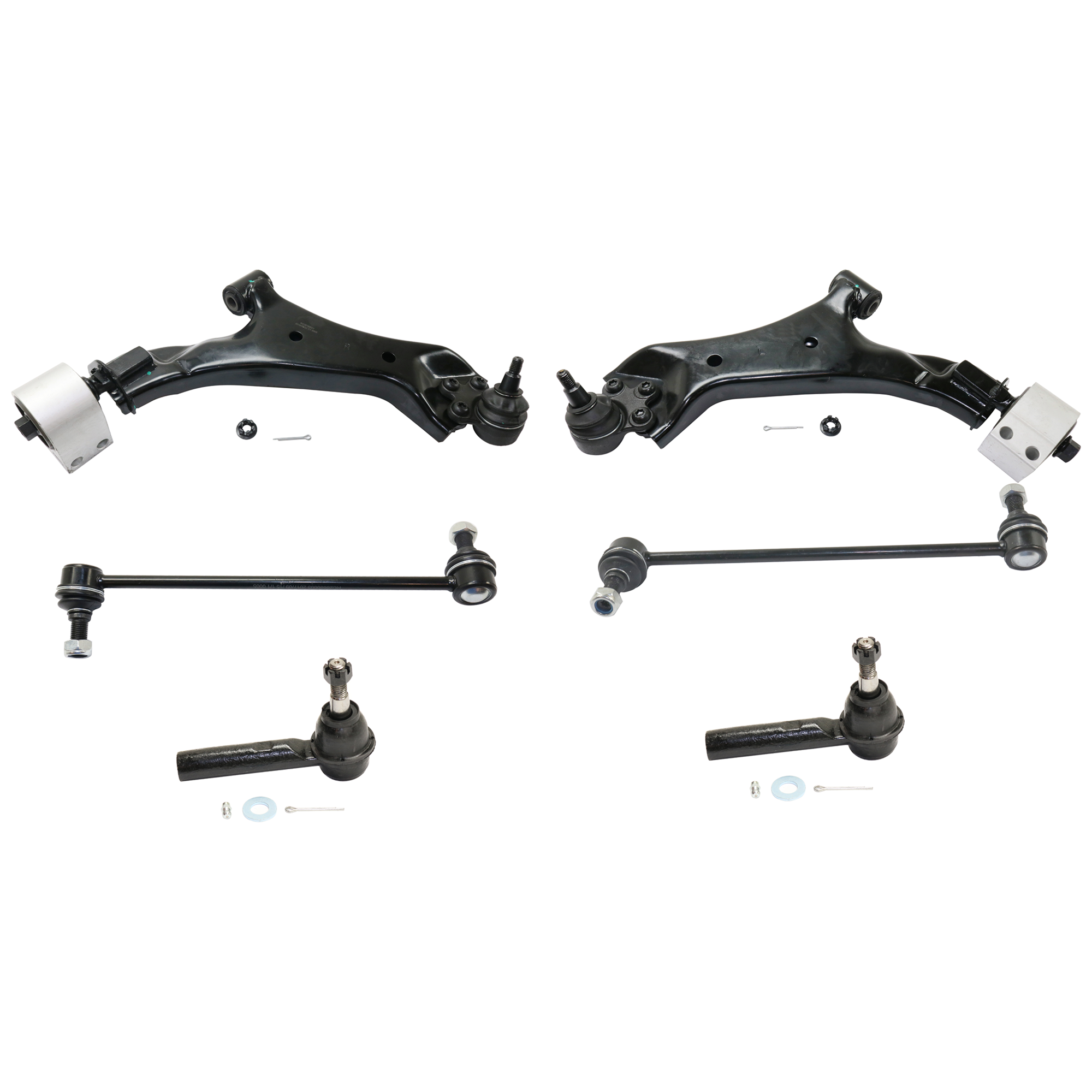 AM EQUINOX TERRAIN 10-17 FRONT SUSPENSION KIT RH AND LH 6 pc kit with Control Arms Sway Bar Links and Tie Rod Ends SKU KIT 121622-01 OEM 209-457-792-094-578-000-000-000-000