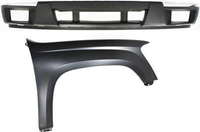 AM CANYON COLORADO 04-12 FRONT FENDER RH 2 pc Kit Includes Bumper Cover SKU KIT 121717-18 Partslink GM1241307 GM1000722 OEM 20821152-12335805