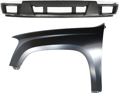 AM CANYON COLORADO 04-12 FRONT FENDER LH 2 pc Kit Includes Bumper Cover SKU KIT 121717-21 Partslink GM1240307 GM1000722 OEM 20821151-12335805