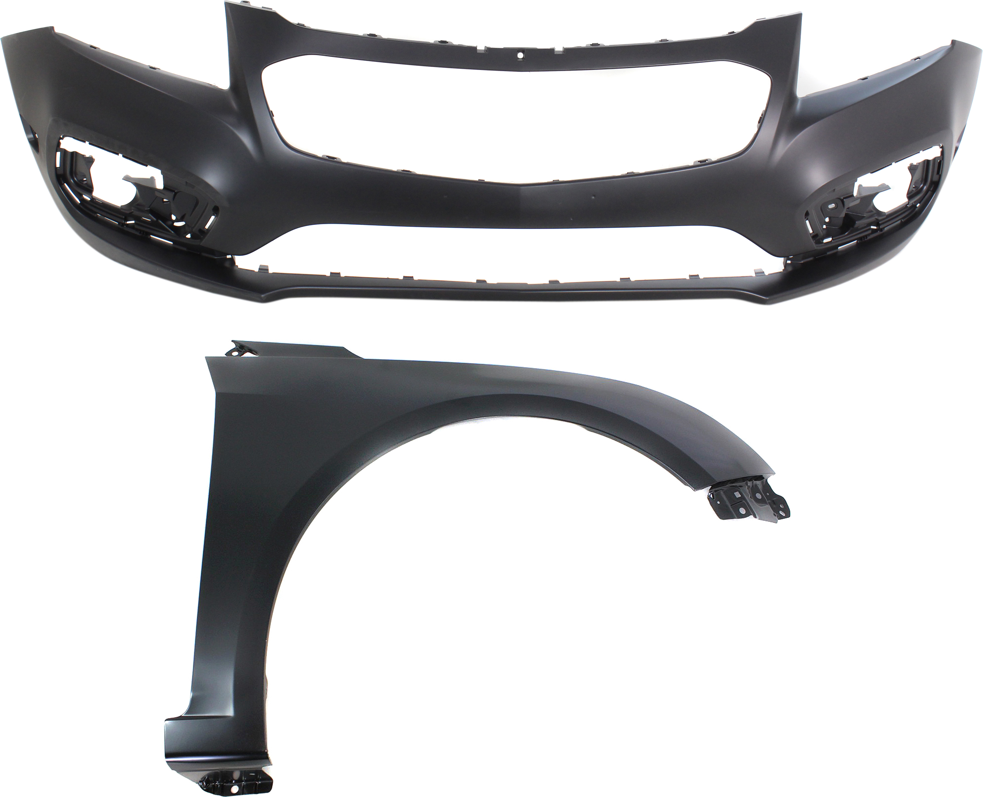 AM CRUZE 15-15 CRUZE LIMITED 16-16 FRONT BUMPER COVER 2 pc Kit with Fender SKU KIT 121717-34 Partslink GM1000976 GM1241370 OEM 94525910-95092195