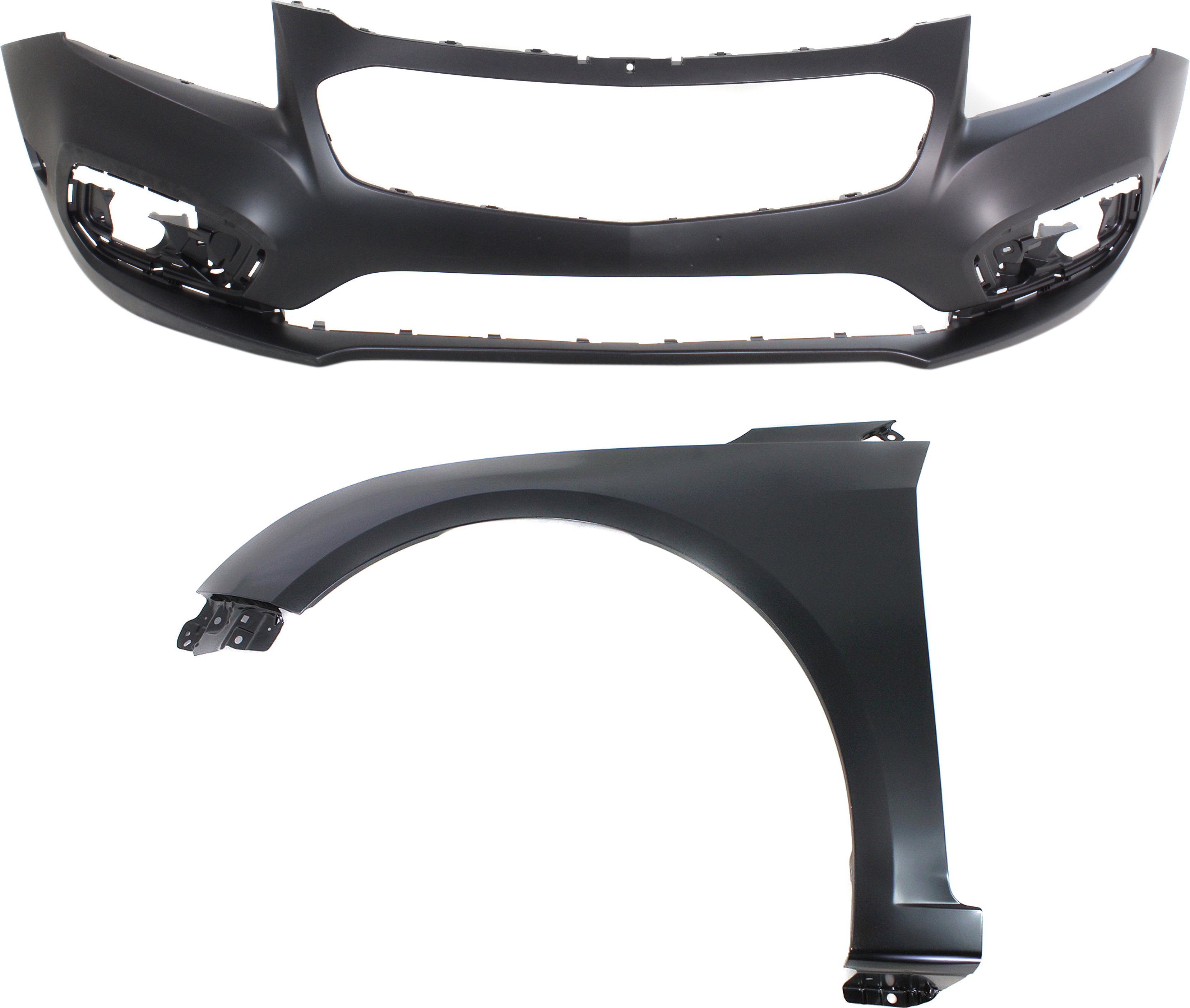 AM CRUZE 15-15 CRUZE LIMITED 16-16 FRONT BUMPER COVER 2 pc Kit with Fender SKU KIT 121717-36 Partslink GM1000976 GM1240370 OEM 94525910-95092194