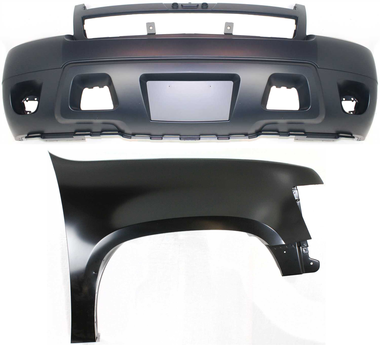 AM AVALANCHE 07-13 TAHOE 07-14 FRONT FENDER RH 2 pc kit with Bumper Cover without Off Road Pkg SKU KIT 121717-60 Partslink GM1241333 GM1000817 OEM 22977476-25814570
