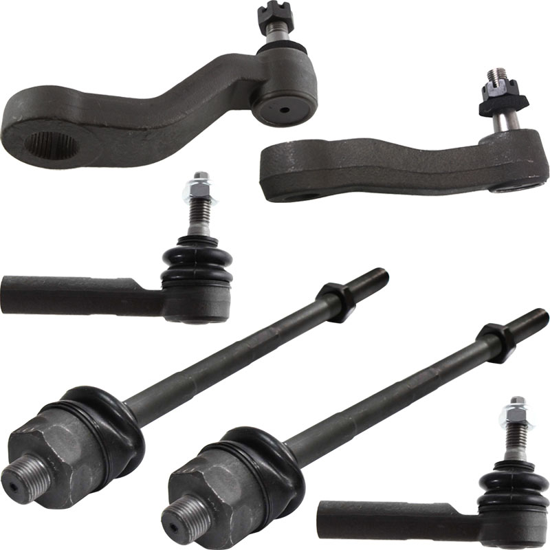 AM SIERRA SILVERADO FULLSIZE P U 01-10 SUBURBAN 2500-01-12 FRONT SUSPENSION KIT 6 pc Kit with Idler Arm Pitman Arm and Tie Rod Ends SKU KIT 121813-09 OEM 190164-2683715-4501121-1247