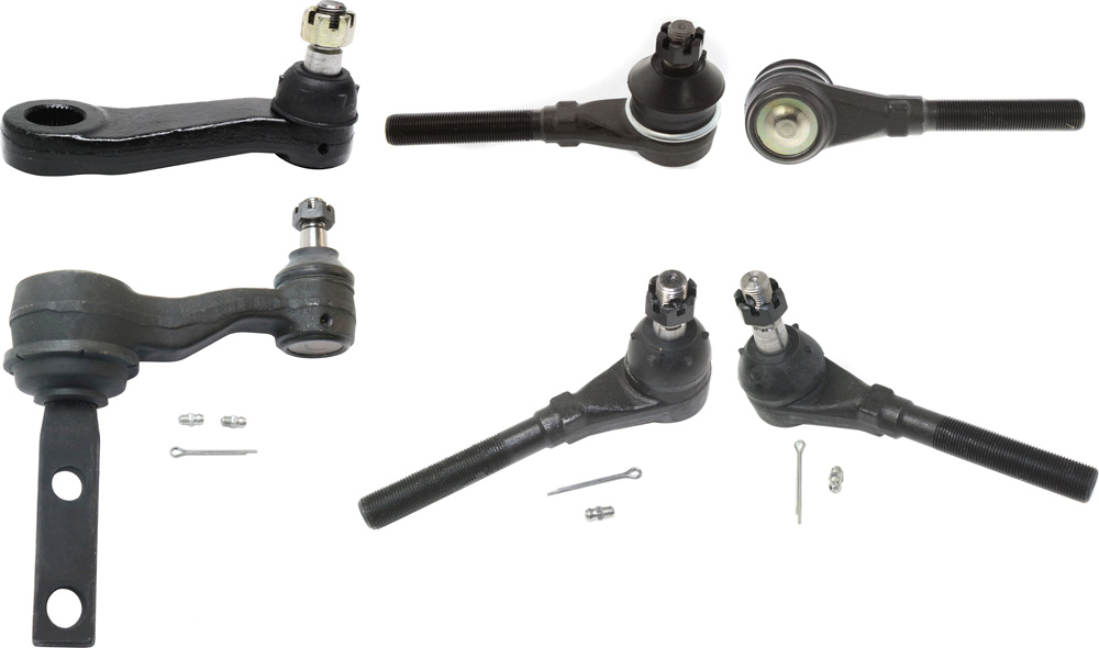 AM F SERIES 97-04 FRONT SUSPENSION KIT 6 pc kit with Idler Arm Pitman Arm and Tie Rod Ends SKU KIT 121813-15 OEM 190150-985502-2681666-4451063