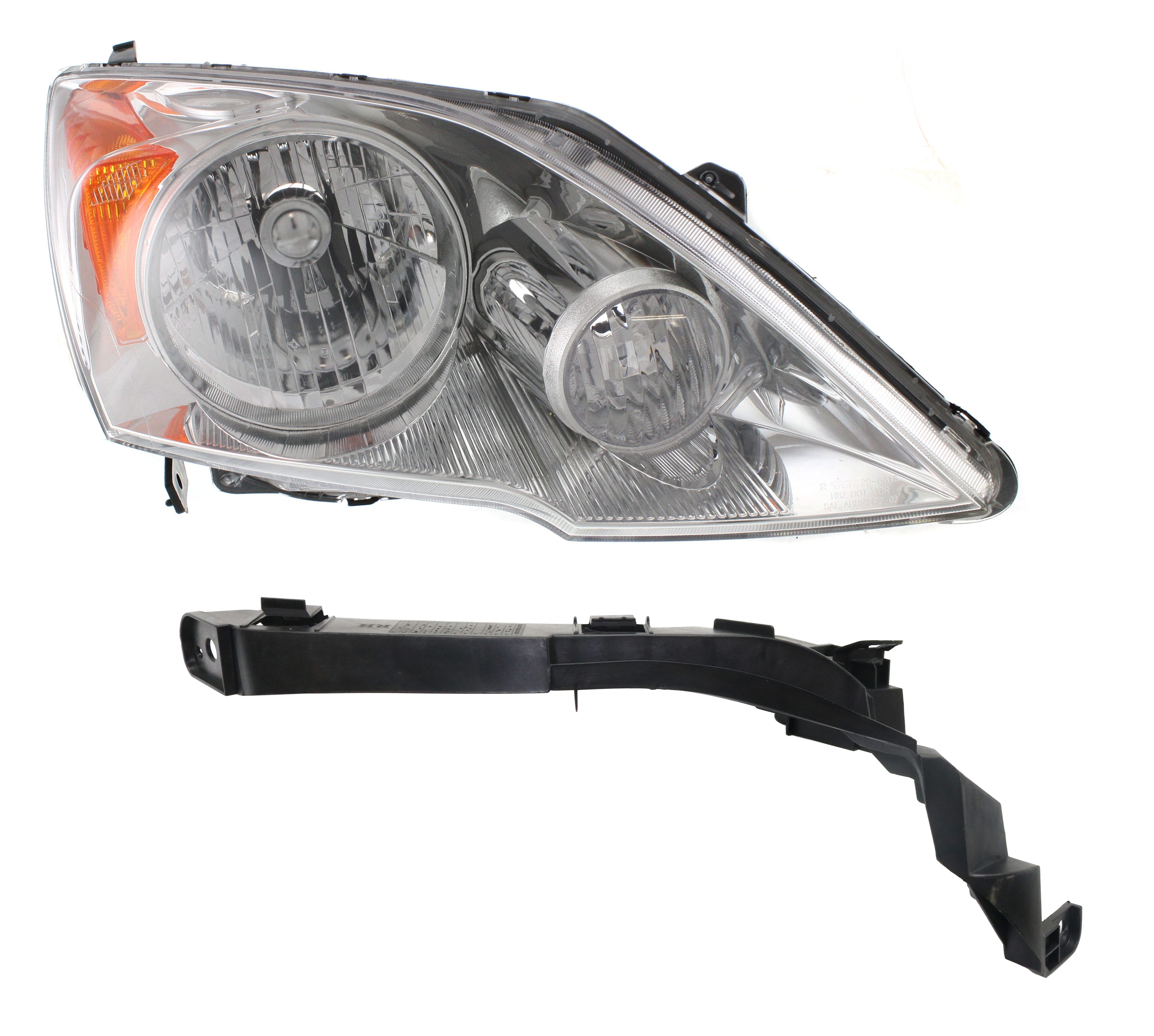 AM CR V 07-11 HEAD LAMP RH without Bulb 2 pc Kit with Headlight Bracket SKU KIT 122018-03 Partslink HO2503129 HO1089113 OEM 33101SWAA01-71140SXSA00