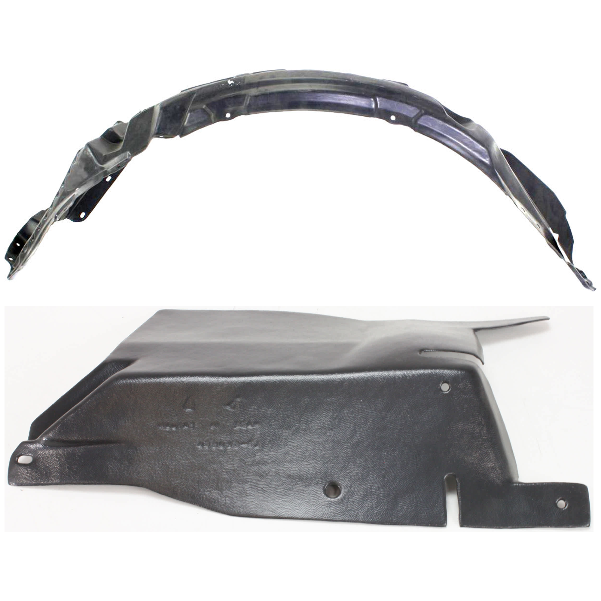 AM LACROSSE ALLURE 05-09 FRONT FENDER LINER RH AND LH 2 pc Kit 2 piece kit w Engine Splash Shield SKU KIT 122024-02 Partslink GM1250110 GM1251134 OEM 10363849-10349808