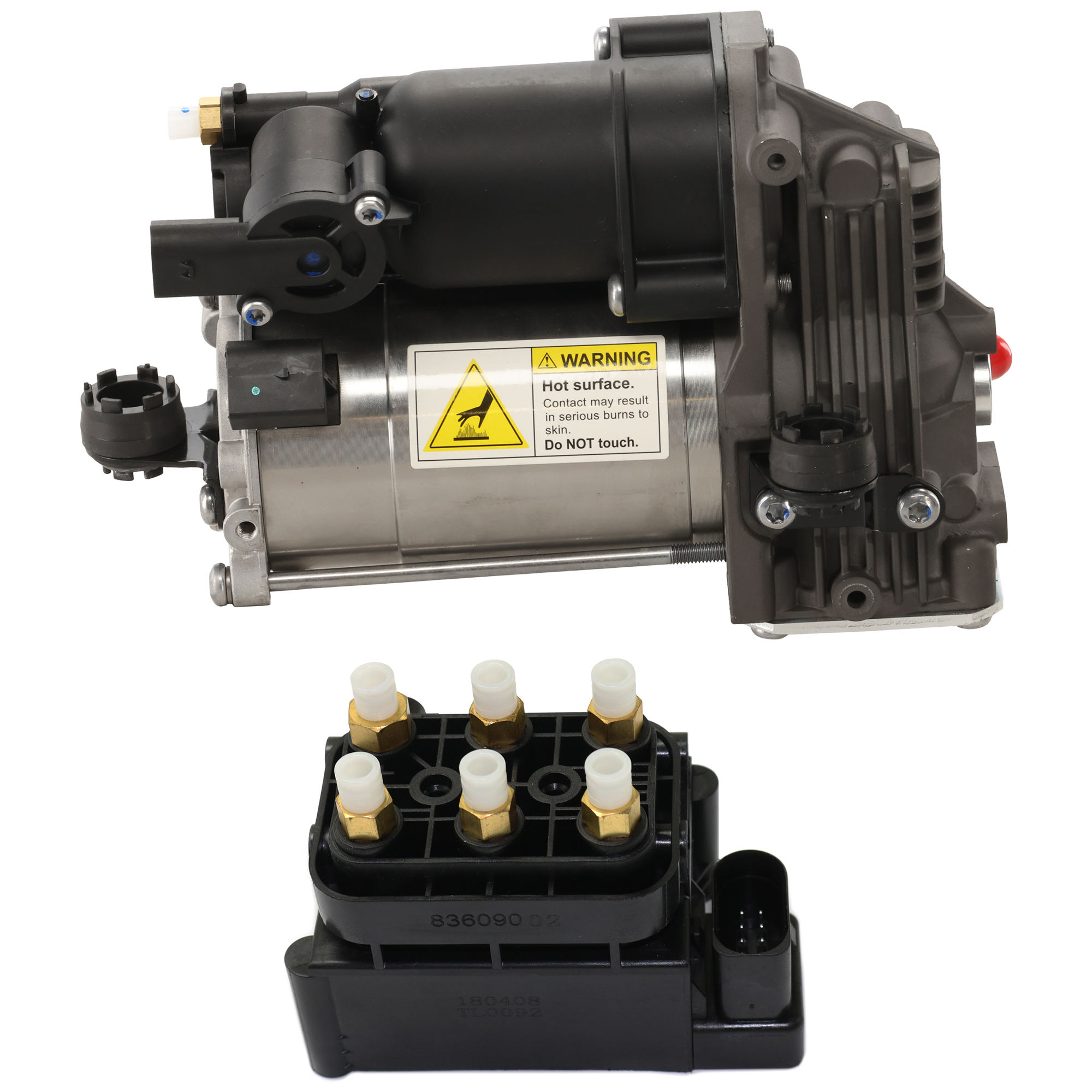 AM GL CLASS 13-18 ML CLASS 12-15 AIR SUSPENSION CONTROL VALVE 2 pc kit with Air Suspension Compressor SKU KIT 122024 C114 OEM 2123200358-2513200058 A1663200