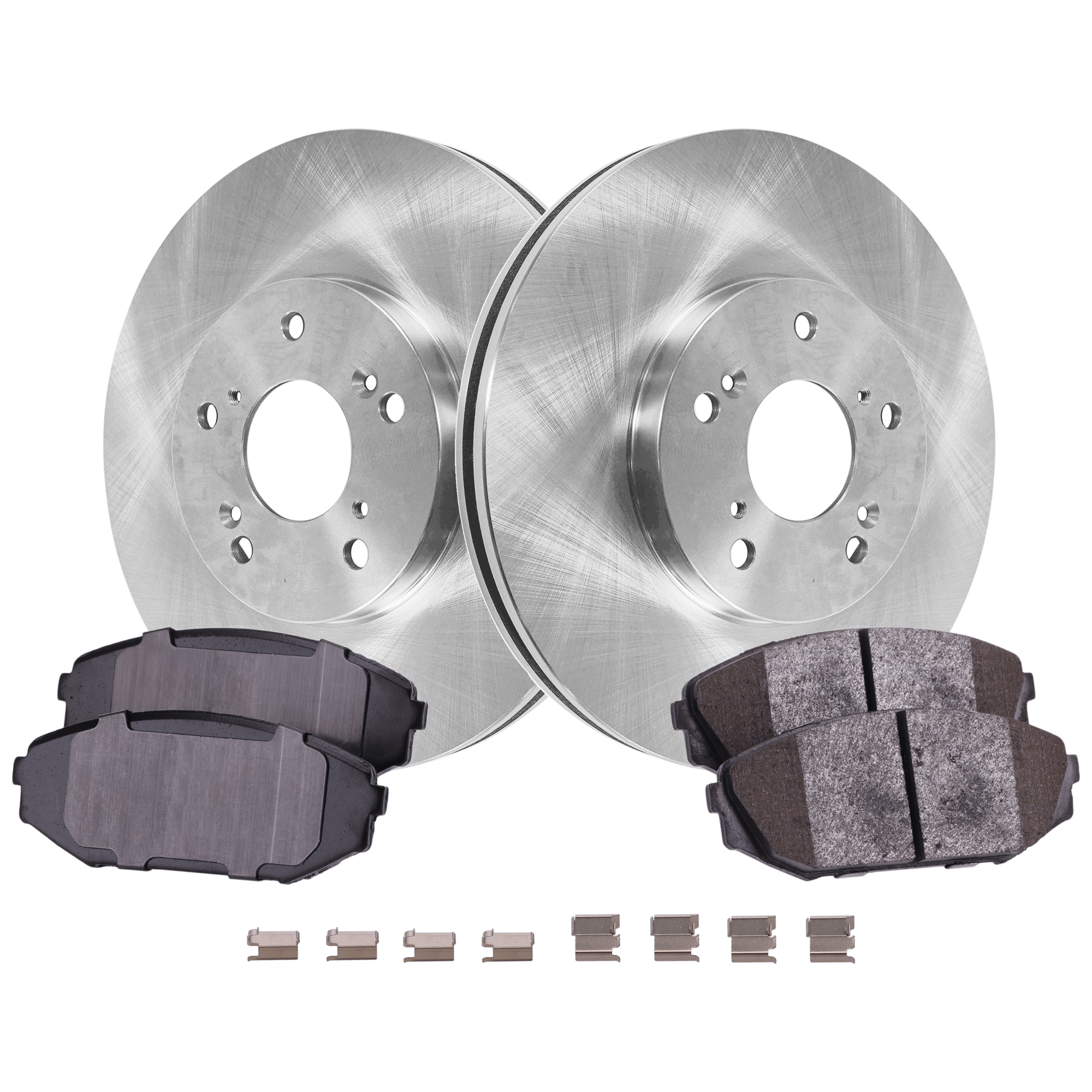 AM ODYSSEY 99-04 MDX 01-02 FRONT BRAKE DISC AND PAD kit 4 pc kit Plain Surface SKU KIT 122024 C119 OEM 45251S0X000-45022S0X020-45022S