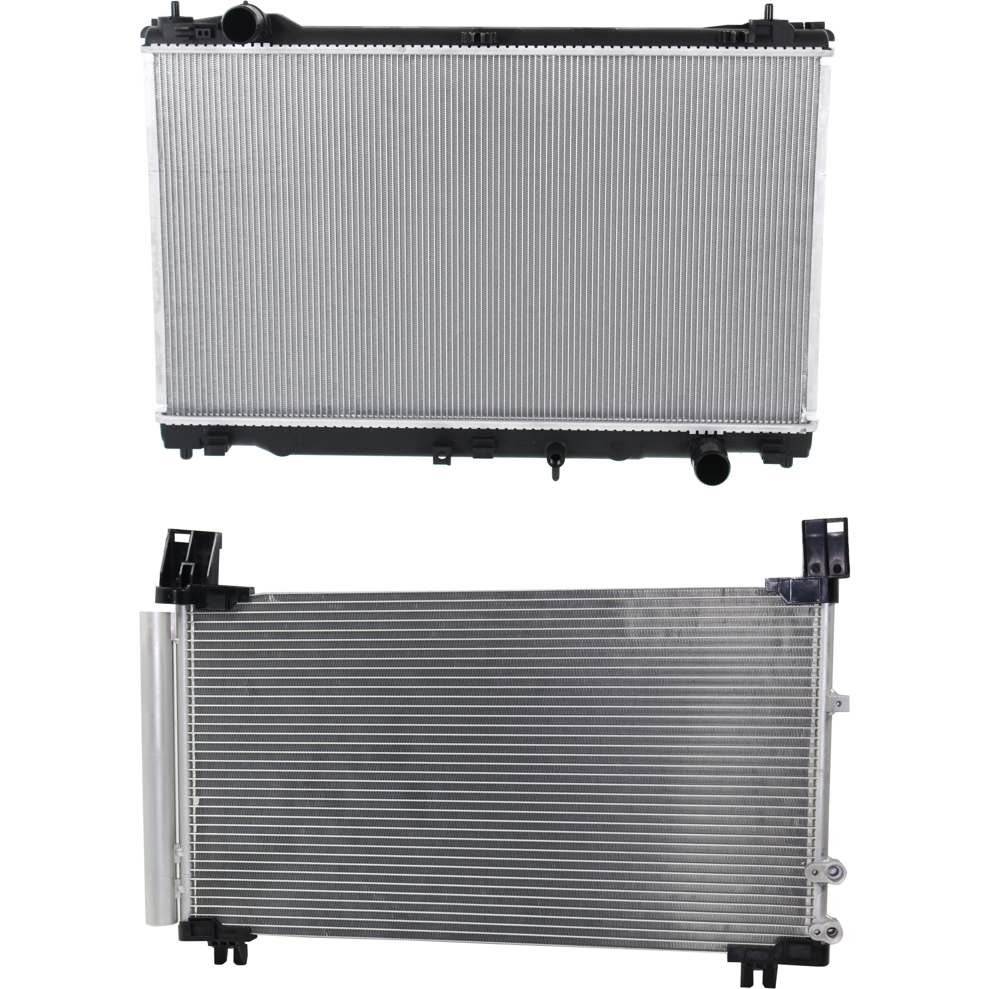 AM IS300 IS350-16-17 RADIATOR Exc. C Model 2 pc kit with A C Condenser SKU KIT 122024 C11 Partslink LX3010151 LX3030140 OEM 1640031870-8846053120