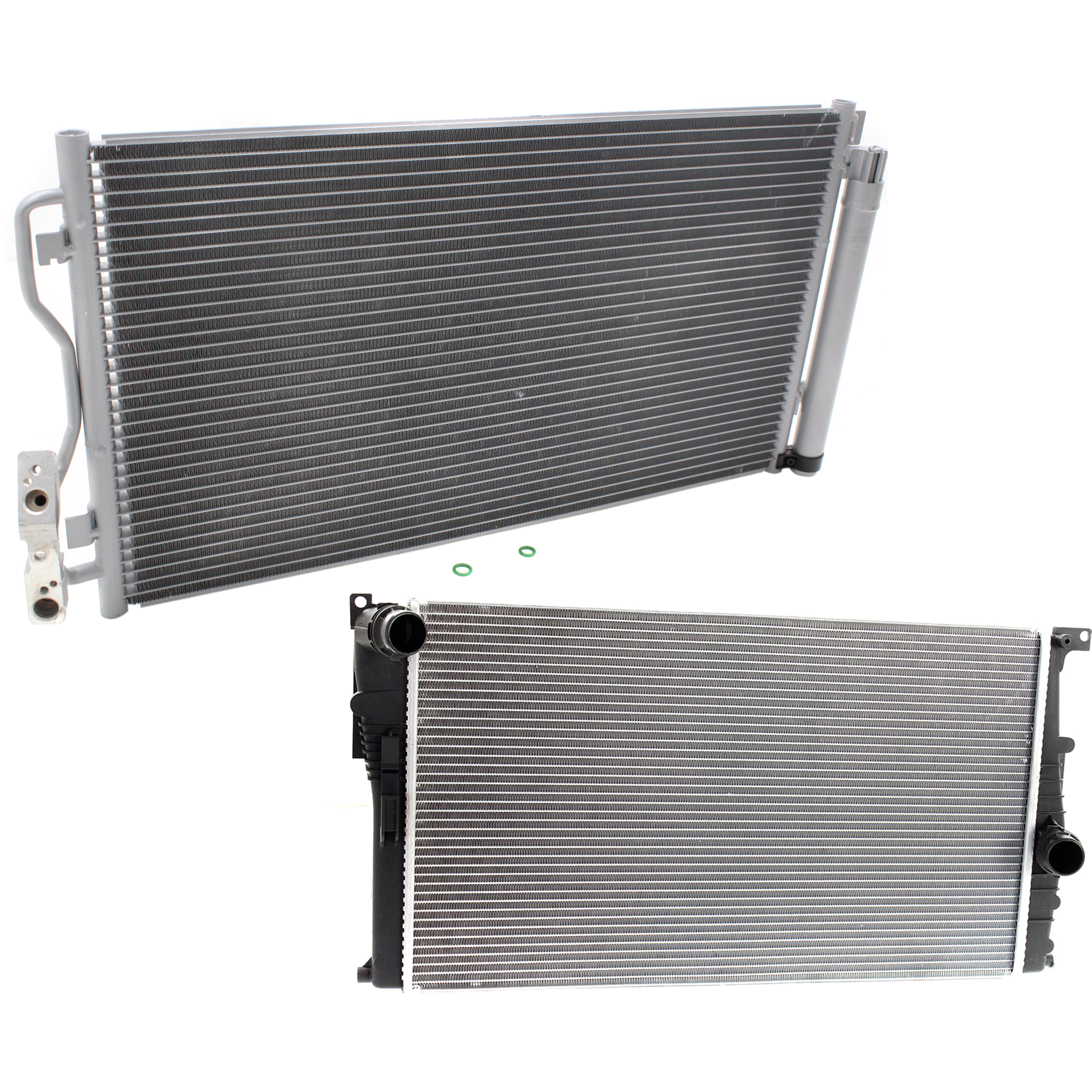 AM 3 SERIES 12-18 RADIATOR Man Trans 2.0L Turbo w o SULEV 3.0L Turbo w o M Sport Package Gas 2 pc kit with A C Condenser SKU KIT 122024 C14 Partslink BM3010174 BM3030133 OEM 17118678027-64506804722