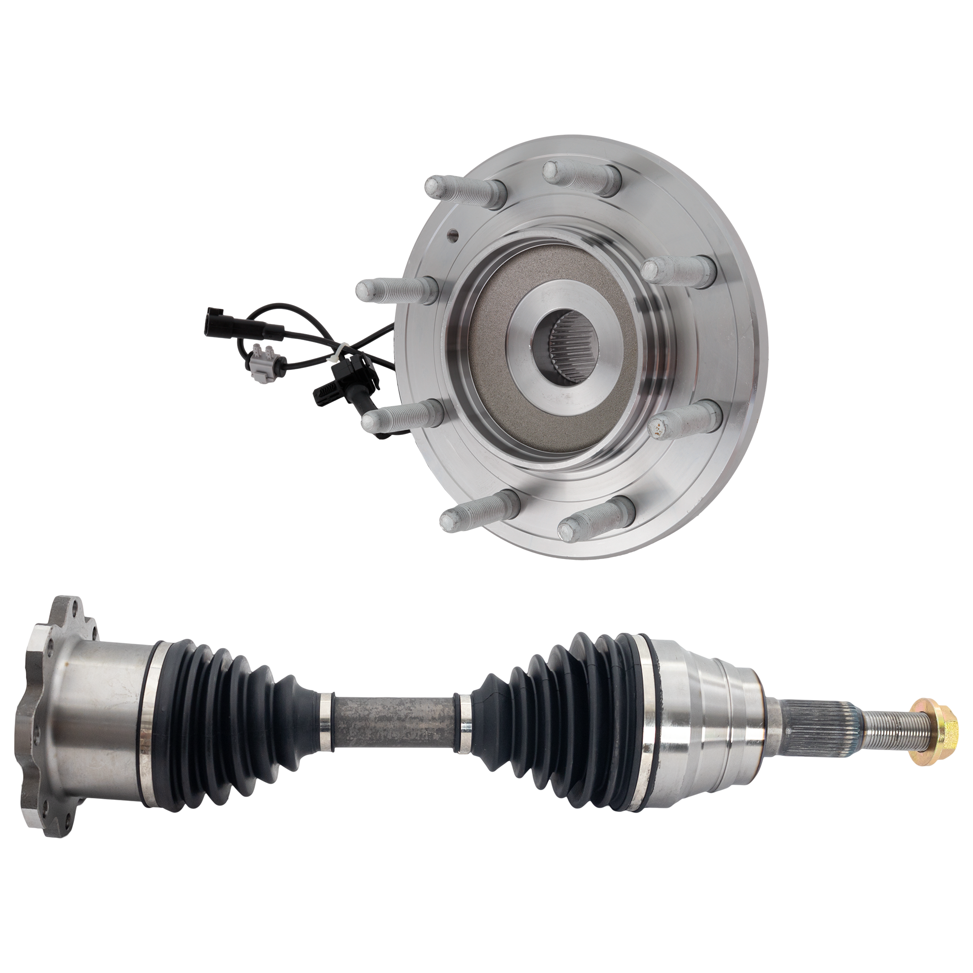 AM SILVERADO SIERRA 2500-3500 HD 11-14 FRONT CV AXLE ASSEMBLY RH AND LH 4 pc kit with Wheel Hub SKU KIT 122024 C173 OEM 23203922