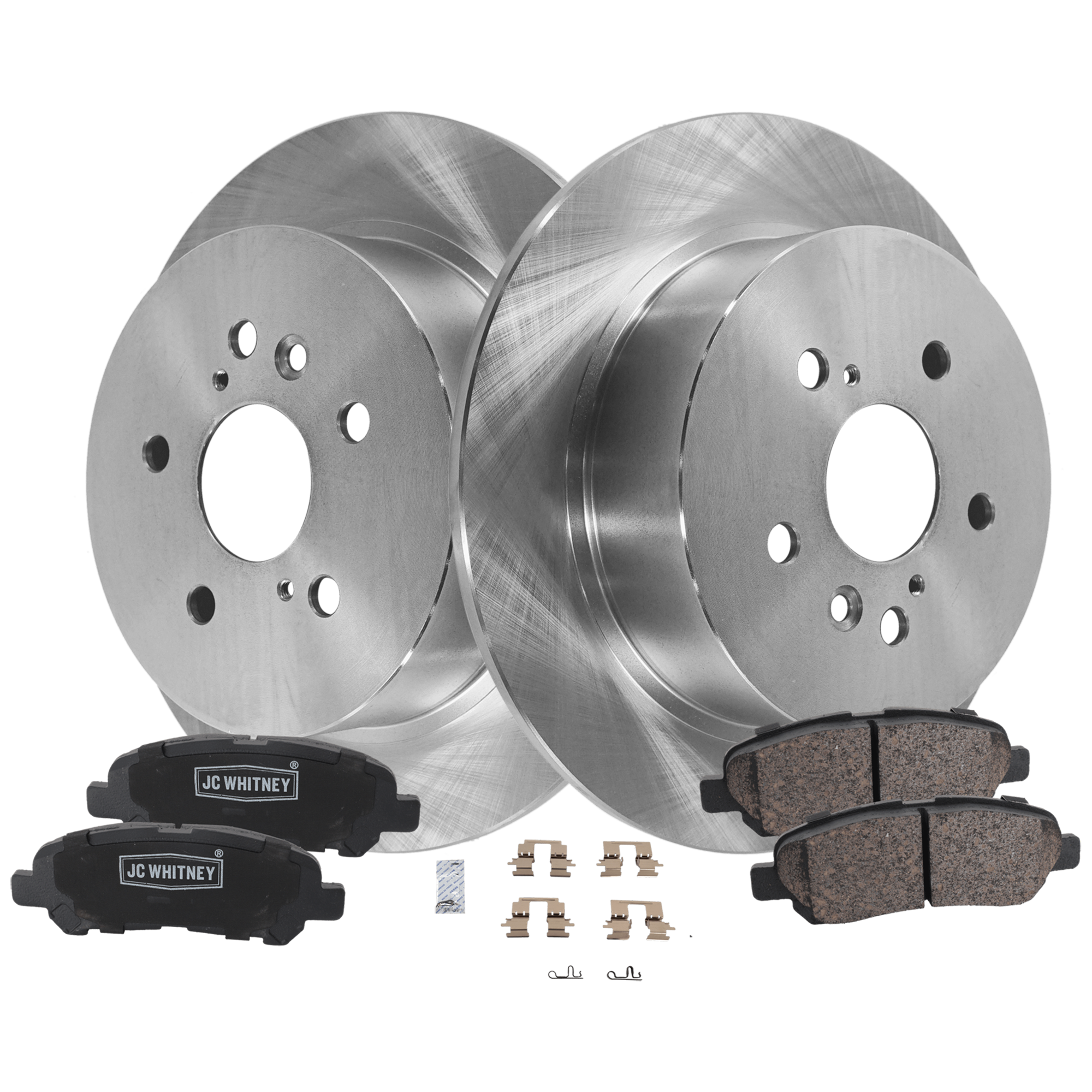 AM HIGHLANDER 08-13 REAR BRAKE DISC AND PAD KIT 2 Wheel Set Plain Surface SKU KIT 122024 C174 OEM 4243148060-044660E020-04466481