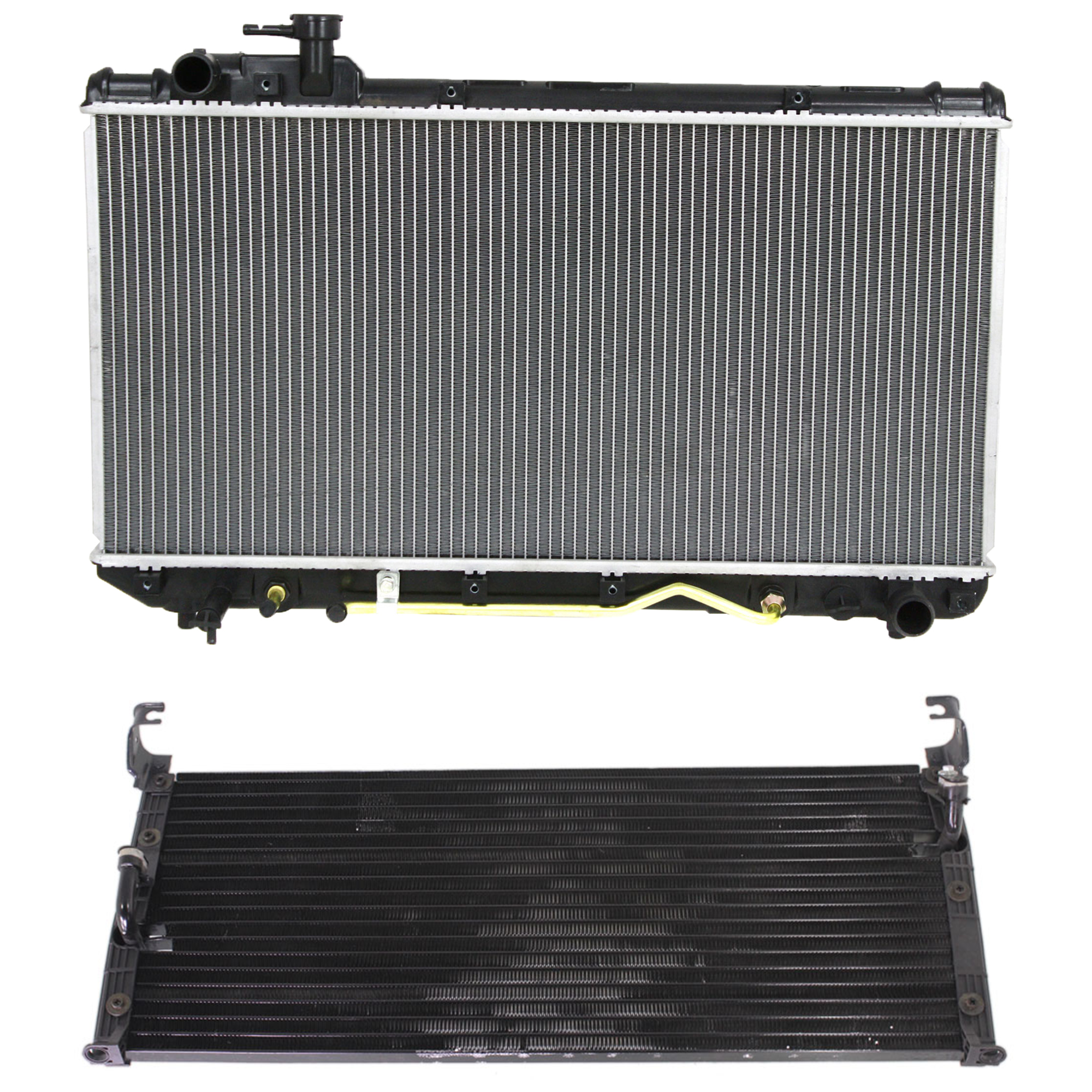 AM RAV4-96-97 RADIATOR 2 pc kit with A C Condenser SKU KIT 122024 C17 Partslink TO3010159 TO3030139 OEM 164007A122-8846042021