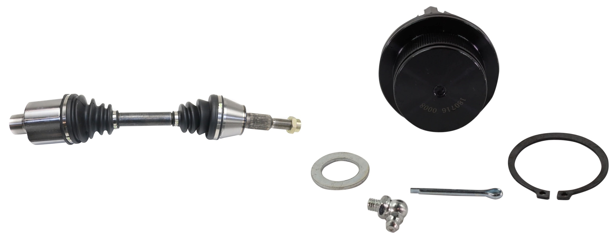AM RAM 1500-02-05 CV FRONT CV AXLE ASSEMBLY RH=LH 2 pc kit with Ball Joint SKU KIT 122024 C181 OEM 5072389AA 5072389AB 104333-260